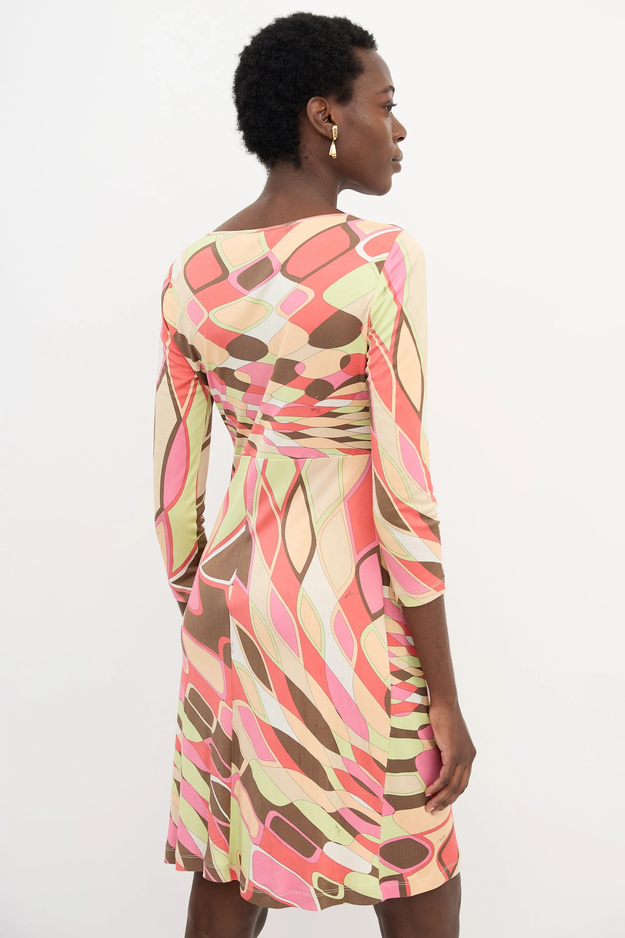 Printed Faux Wrap Dress sold by VSP Consignment product image thumbnail 4