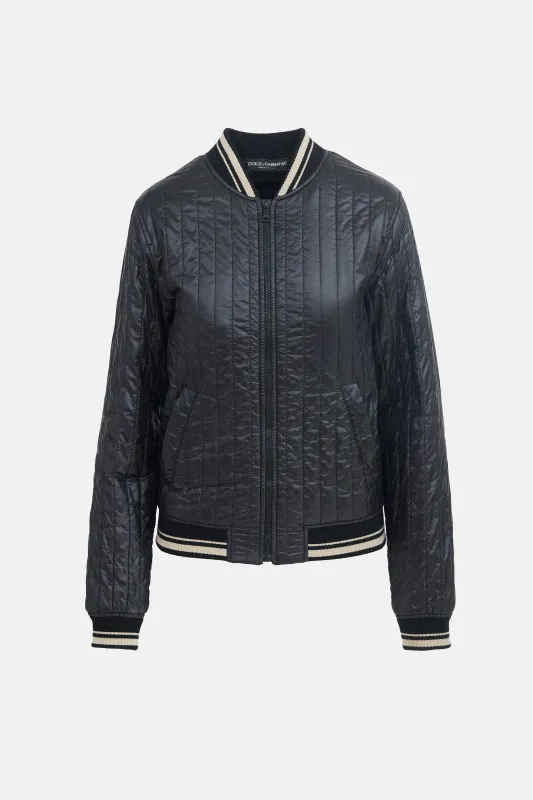 Nylon Bomber Jacket made by Dolce & Gabanna