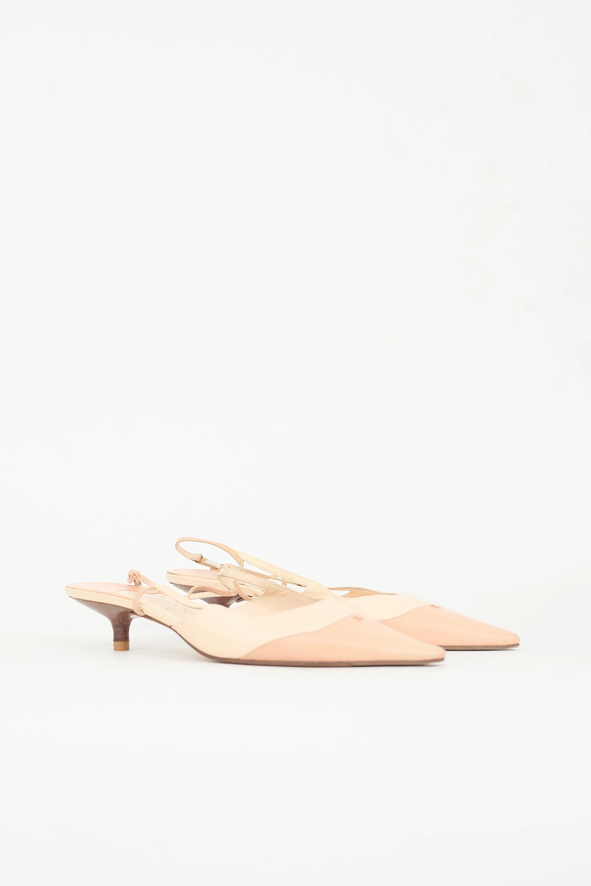 Leather CC Slingback Heel sold by VSP Consignment product image thumbnail 3
