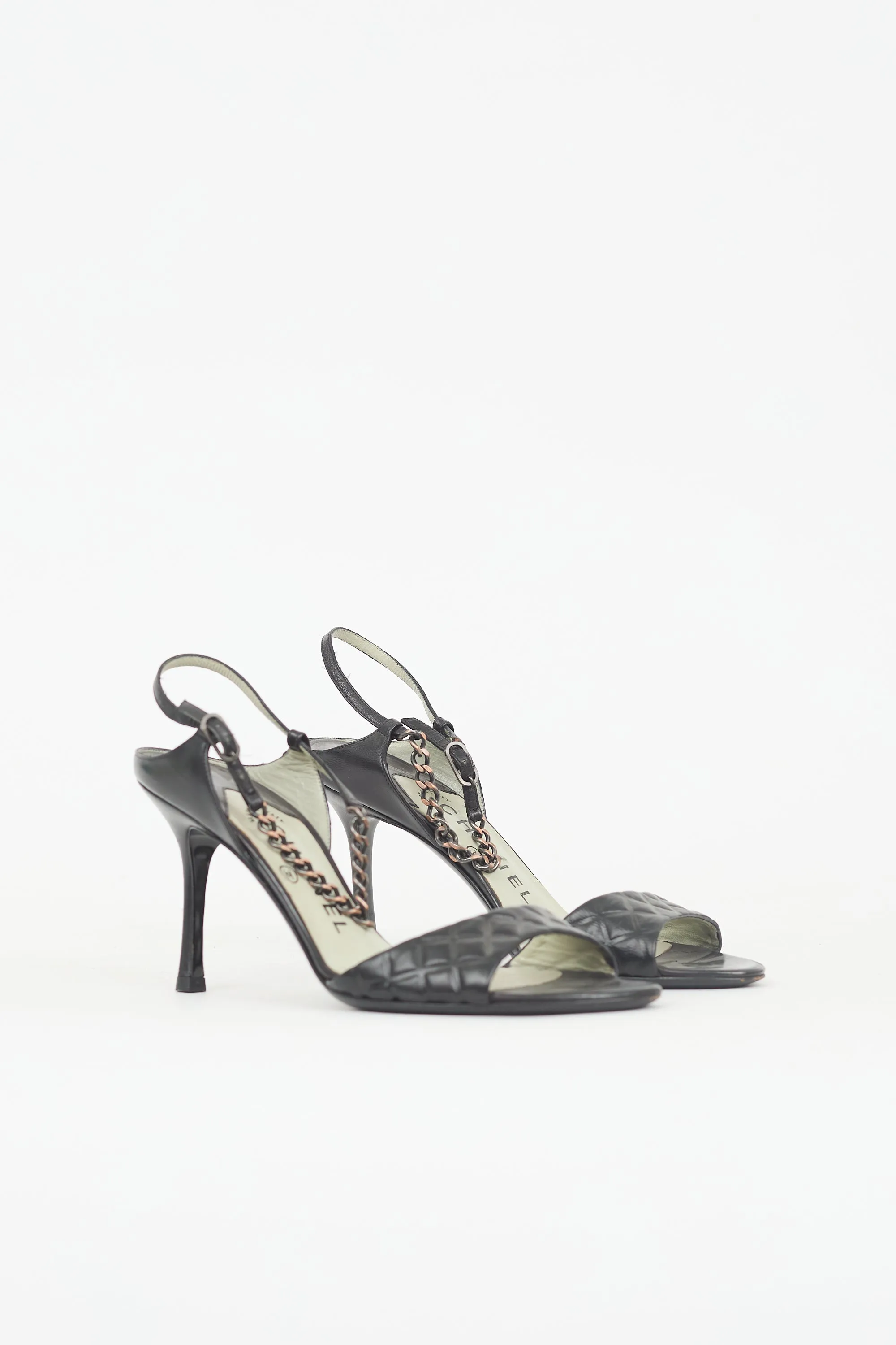 Leather Chain Slingback Heel sold by VSP Consignment product image thumbnail 2
