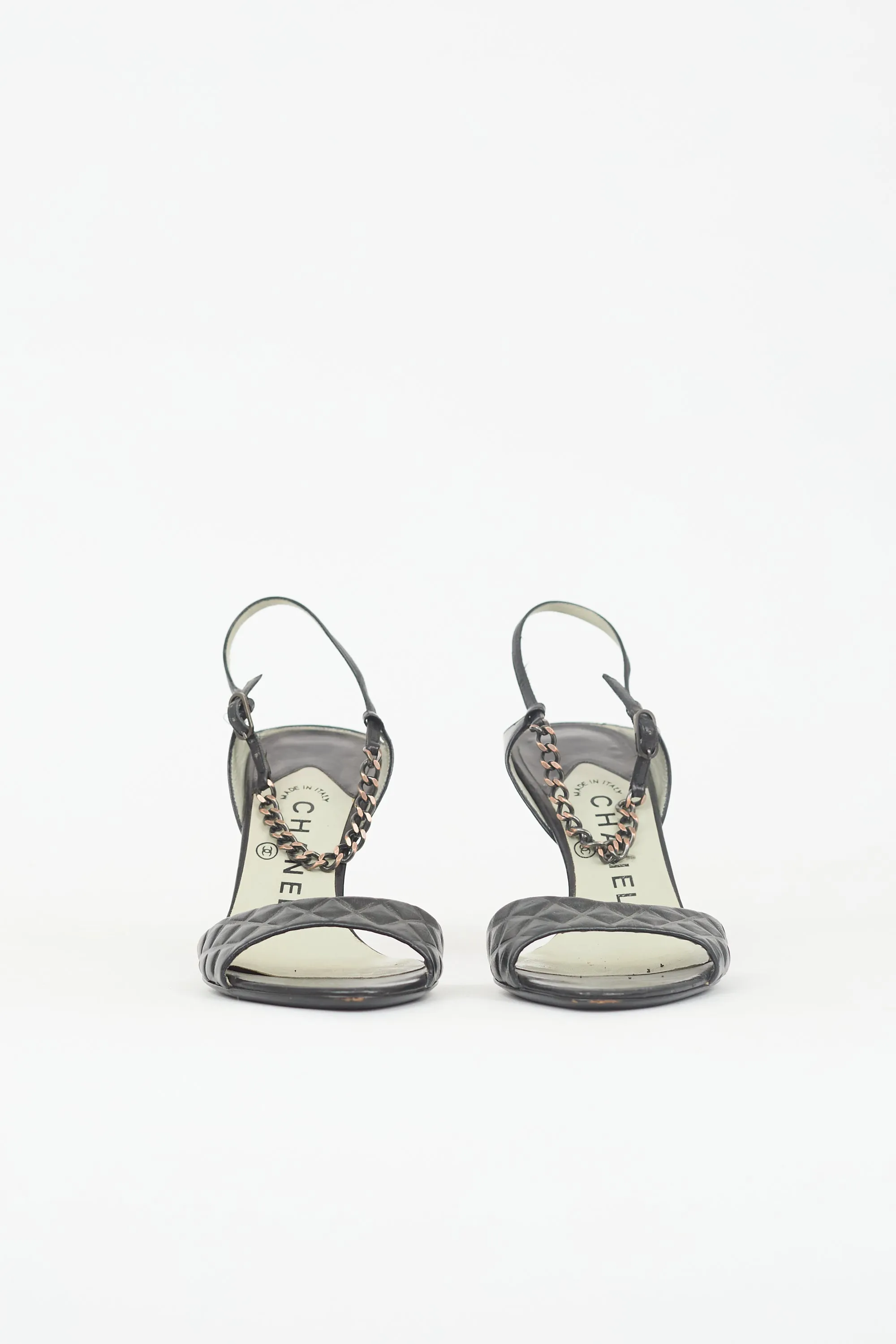Leather Chain Slingback Heel sold by VSP Consignment product image thumbnail 3