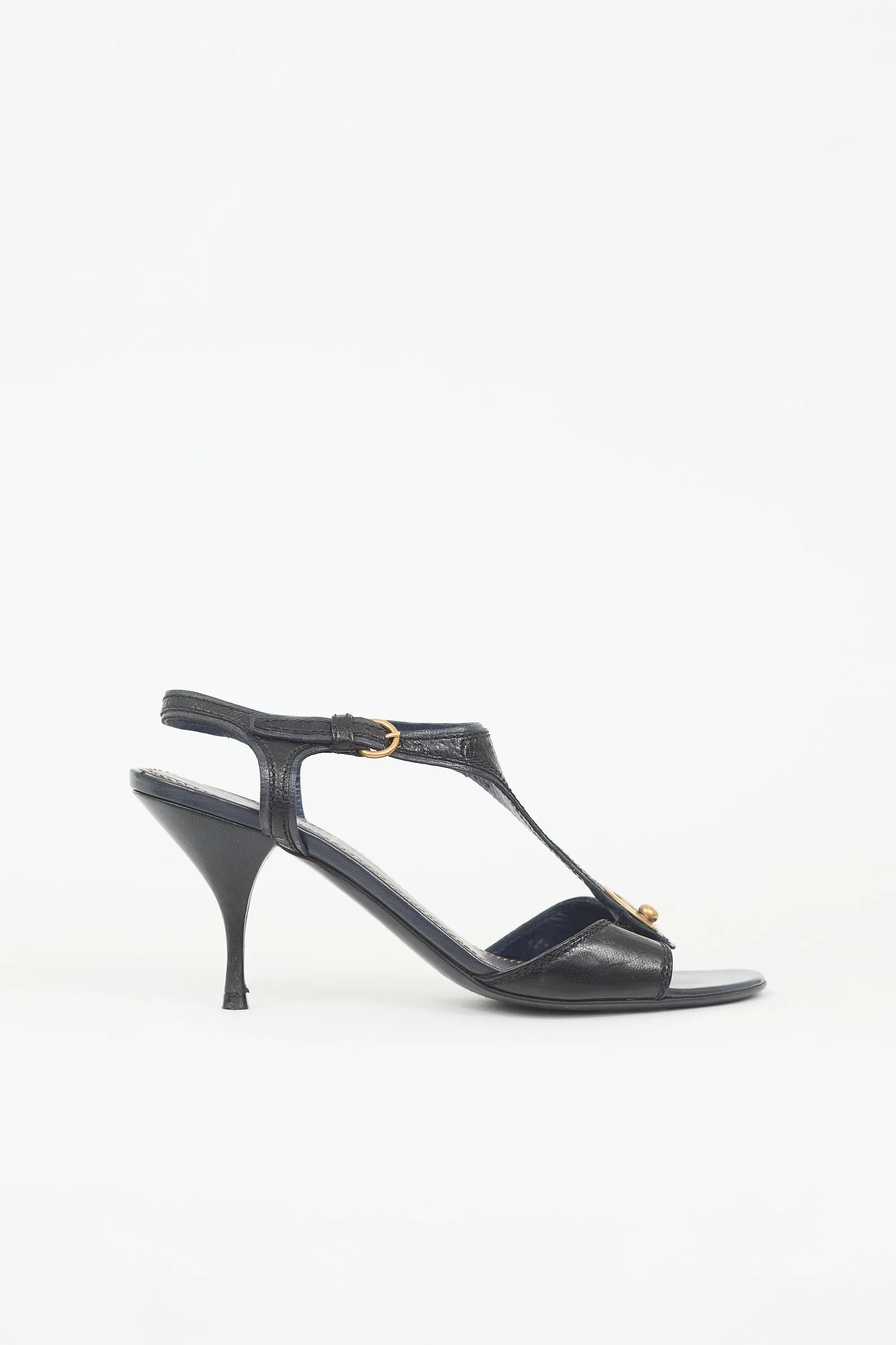 Leather T-Strap Sandal sold by VSP Consignment