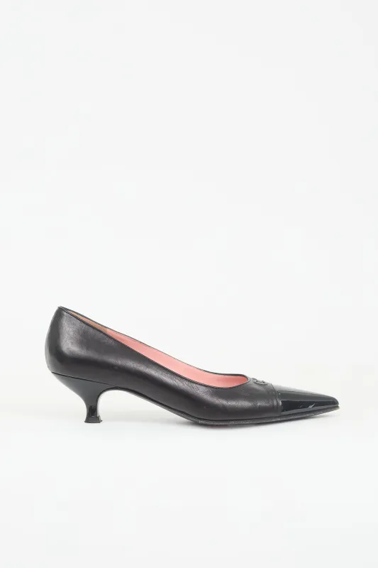 Leather Gancini Pump sold by VSP Consignment