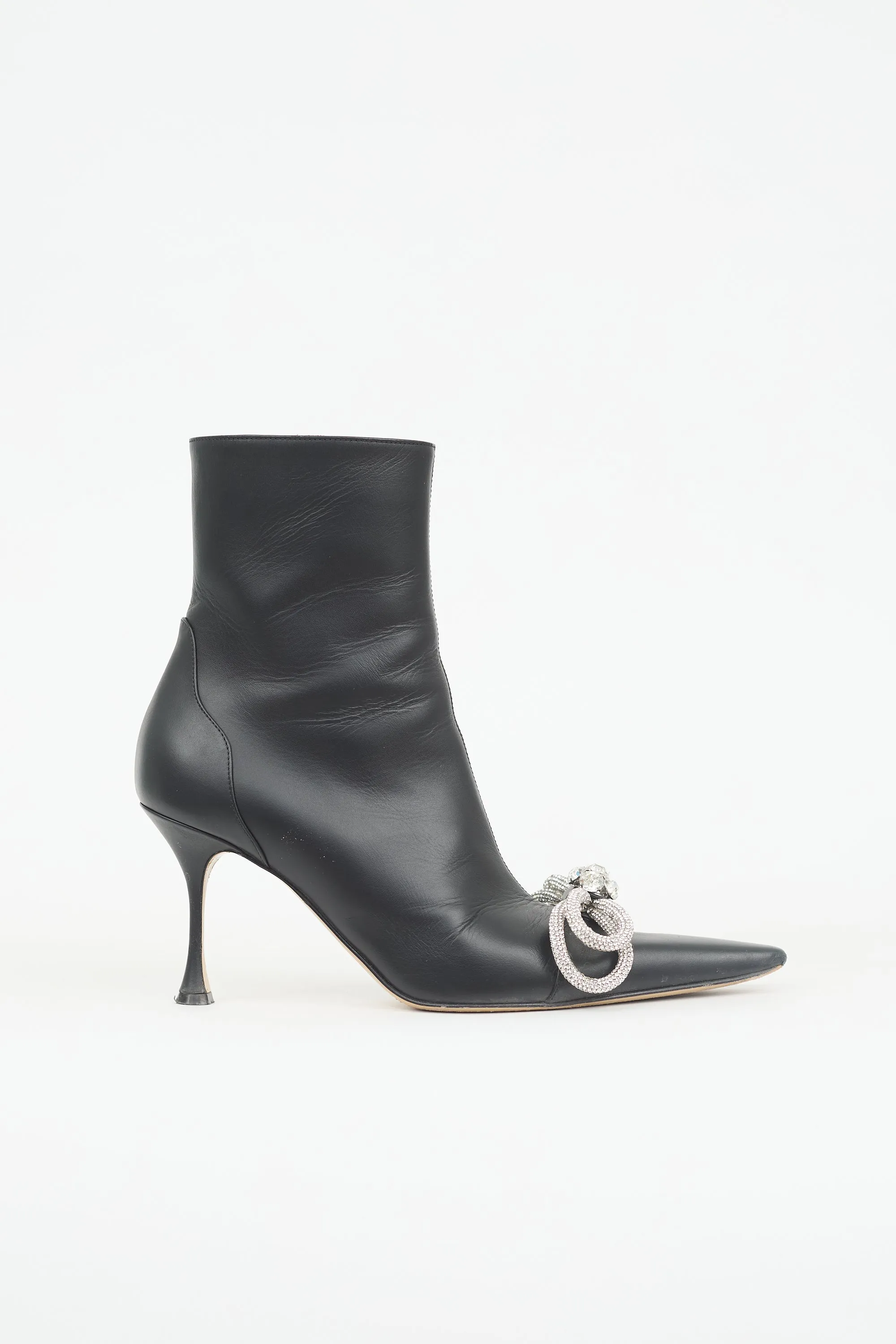 Leather Double Bow Boot sold by VSP Consignment