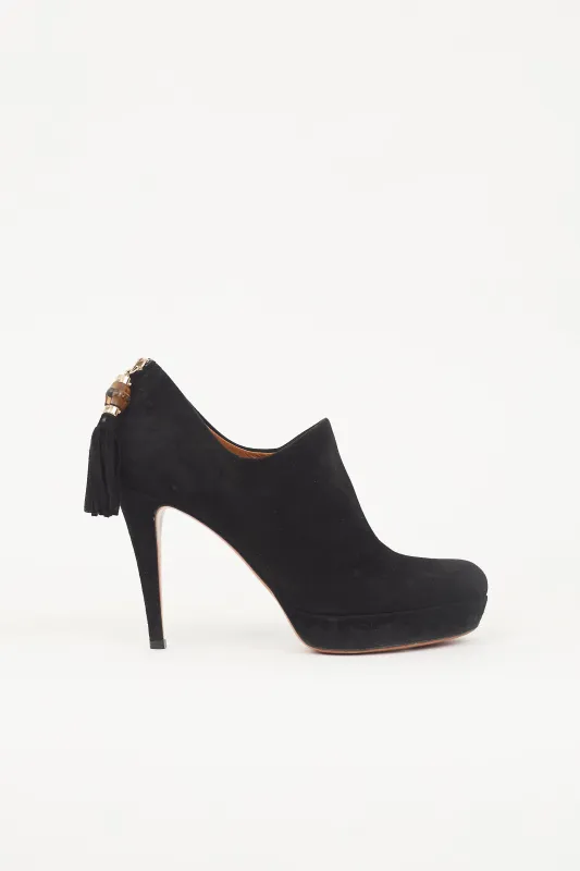 Suede Betty Tassel Bootie sold by VSP Consignment