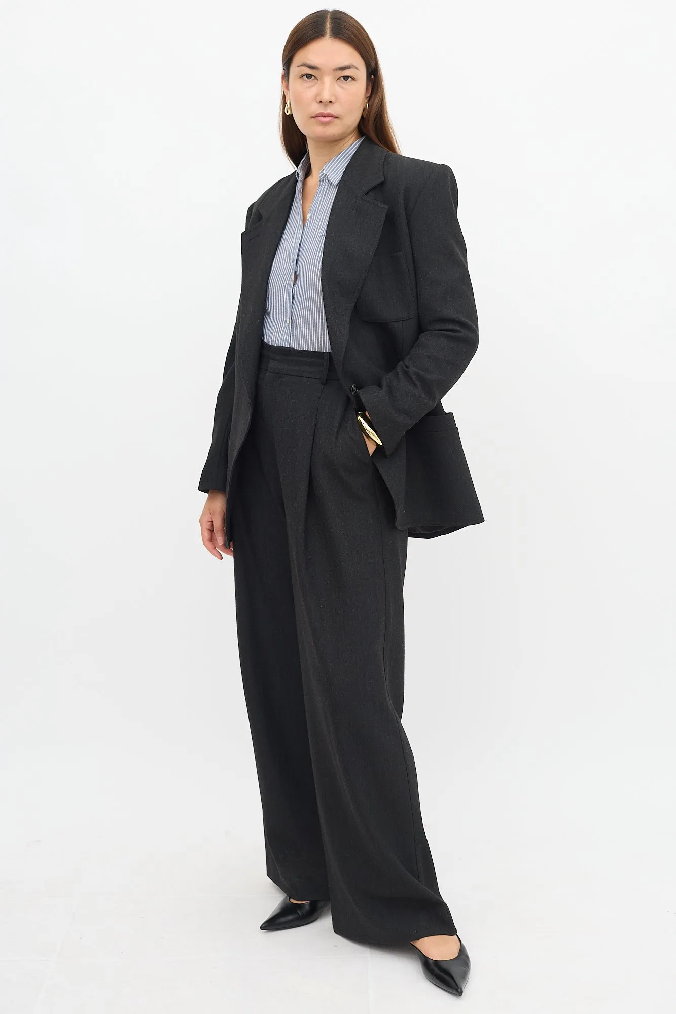 Pleated Wide Leg Trouser sold by VSP Consignment product image thumbnail 2