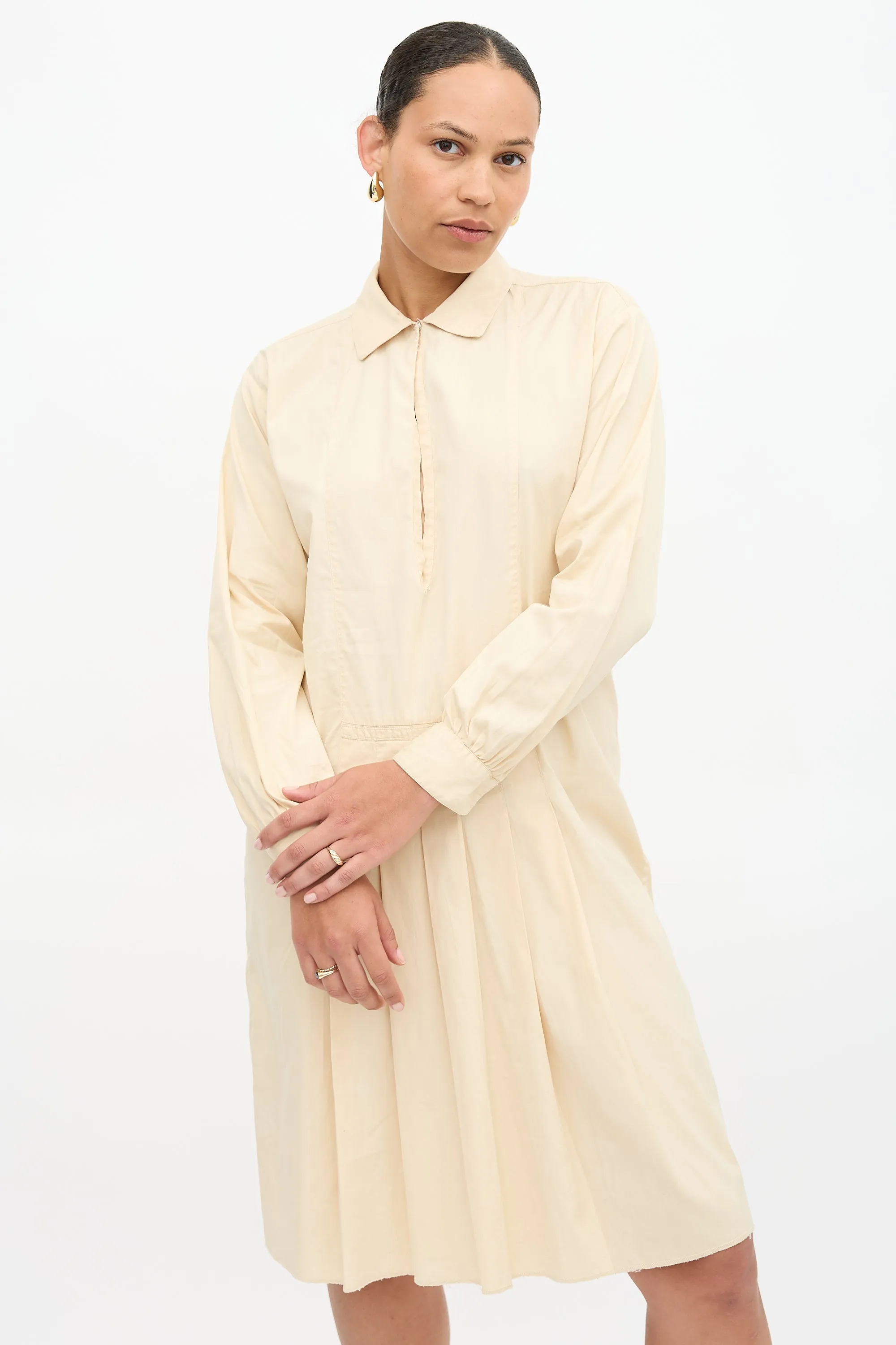 Vintage Pleated Shirt Dress sold by VSP Consignment product image thumbnail 3