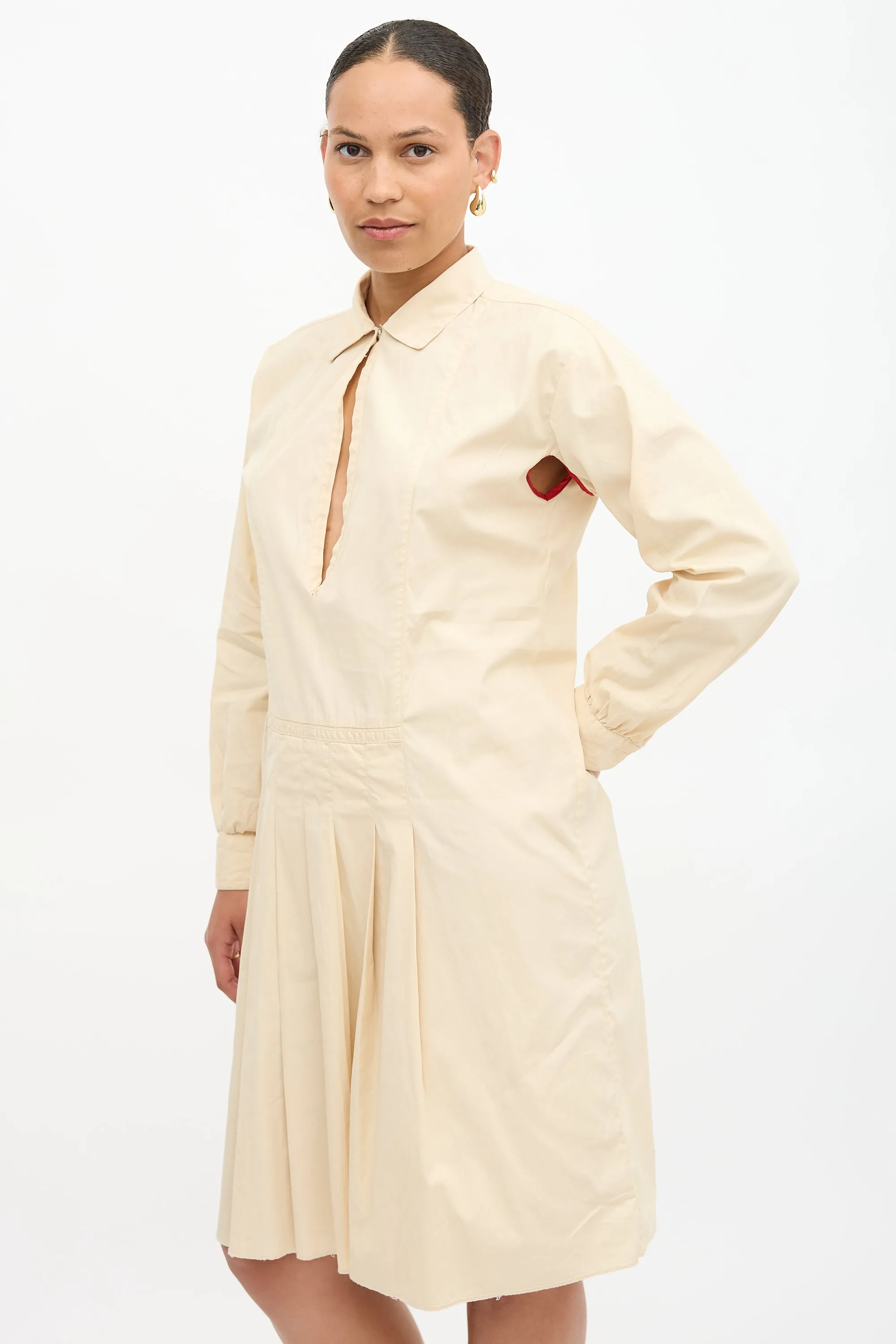 Vintage Pleated Shirt Dress sold by VSP Consignment product image thumbnail 4
