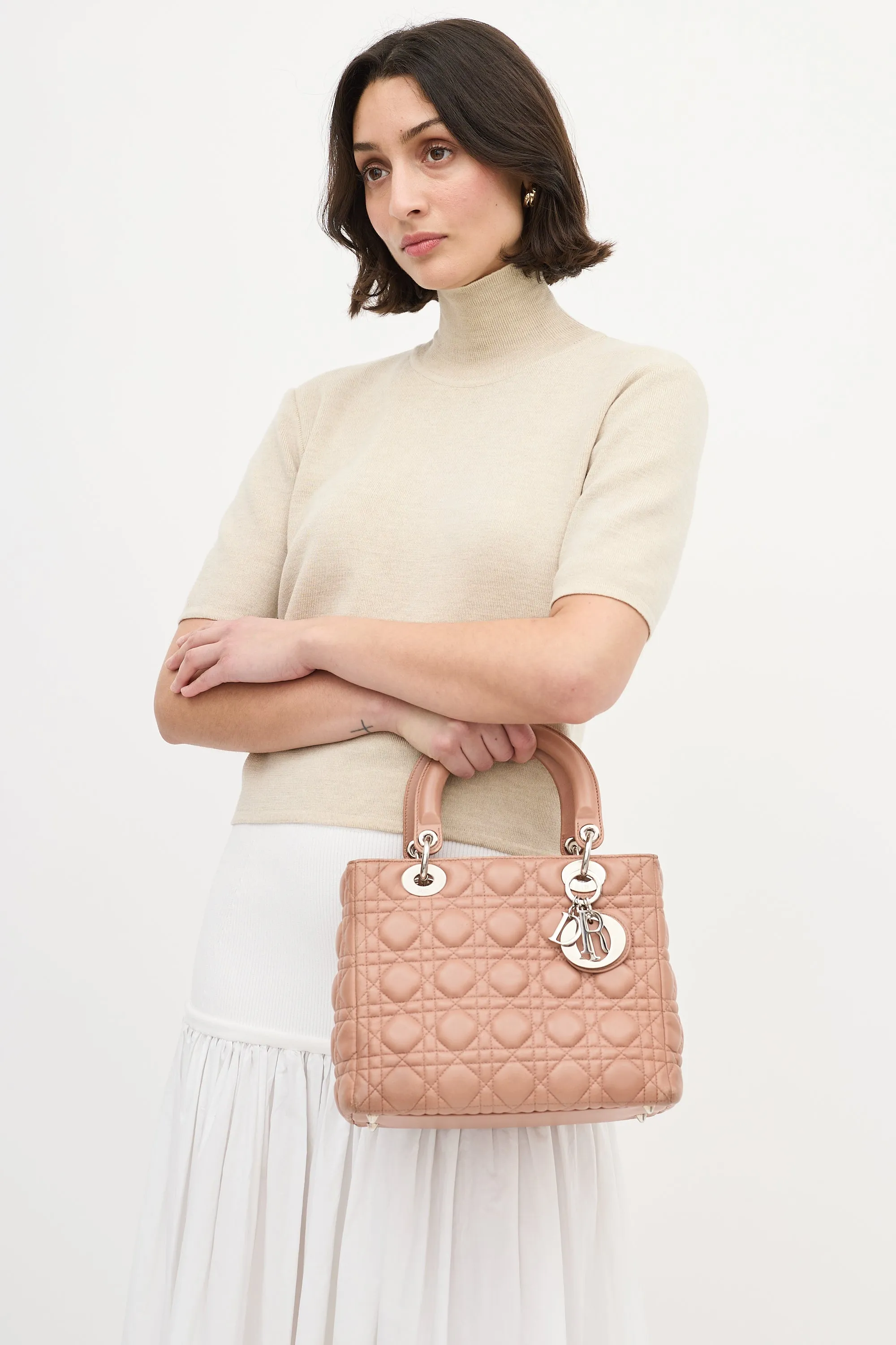 2012 Pink Medium Lady Dior Bag sold by VSP Consignment product image thumbnail 2