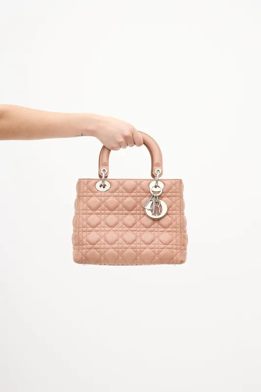 2012 Pink Medium Lady Dior Bag sold by VSP Consignment