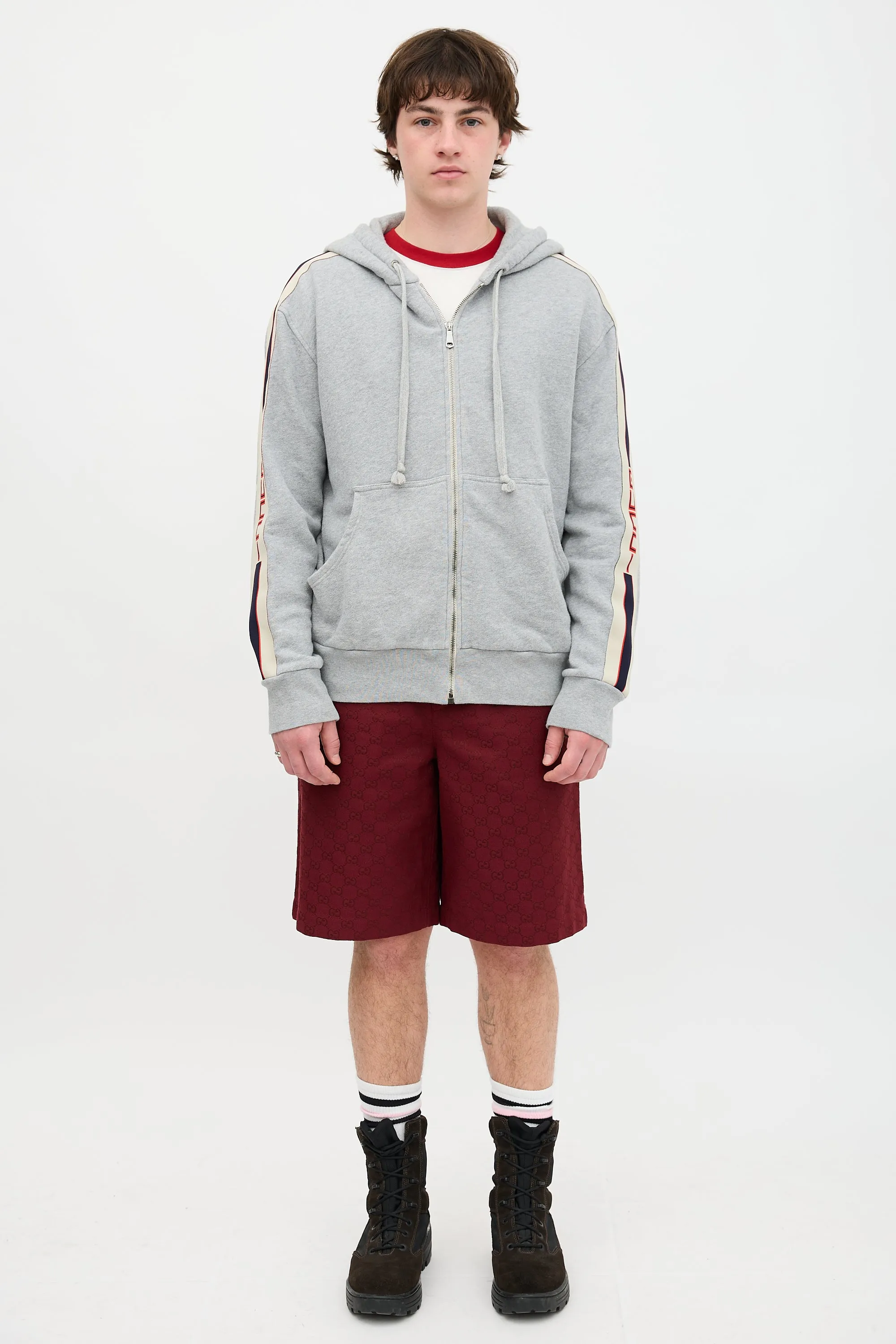 Logo Stripe Zip Up Sweater sold by VSP Consignment product image thumbnail 2