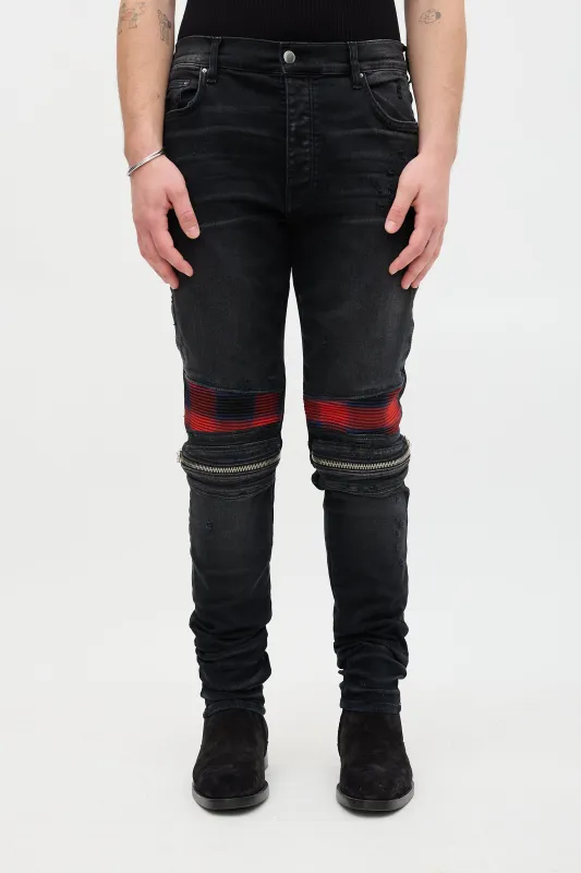 MX2 Distressed Plaid Patch Jeans sold by undefined