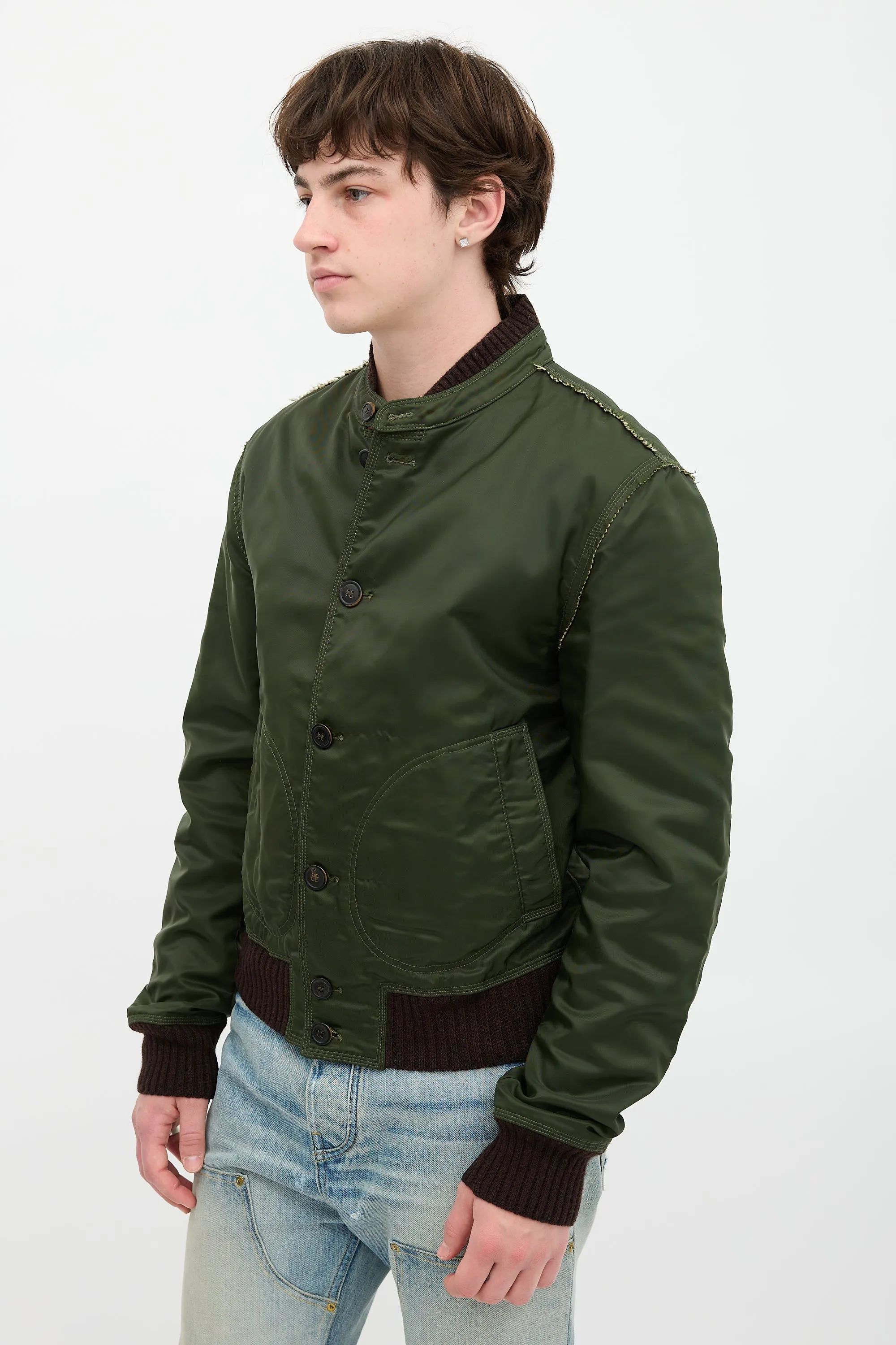 Button Front Bomber Jacket sold by VSP Consignment product image thumbnail 3
