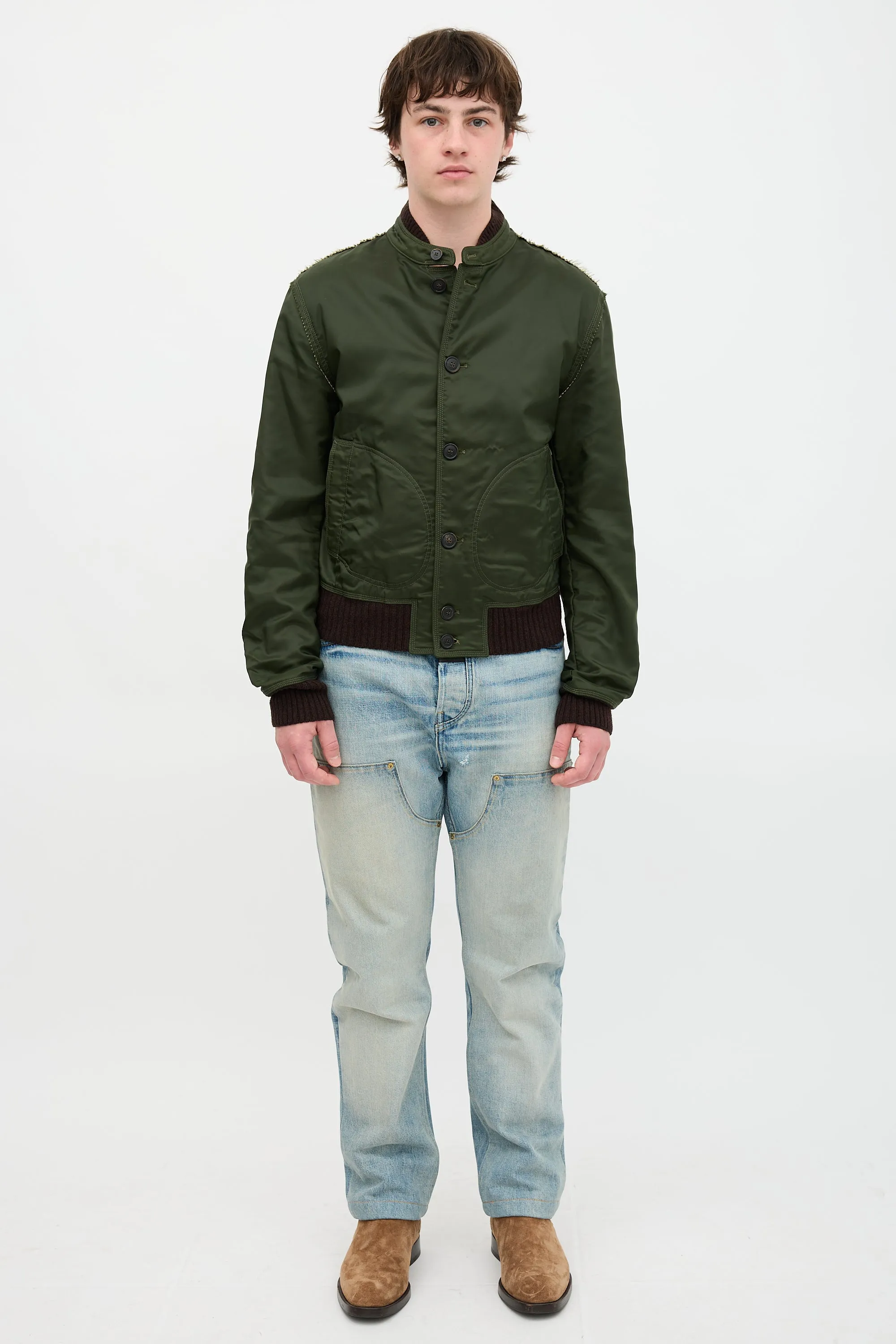 Button Front Bomber Jacket sold by VSP Consignment product image thumbnail 2