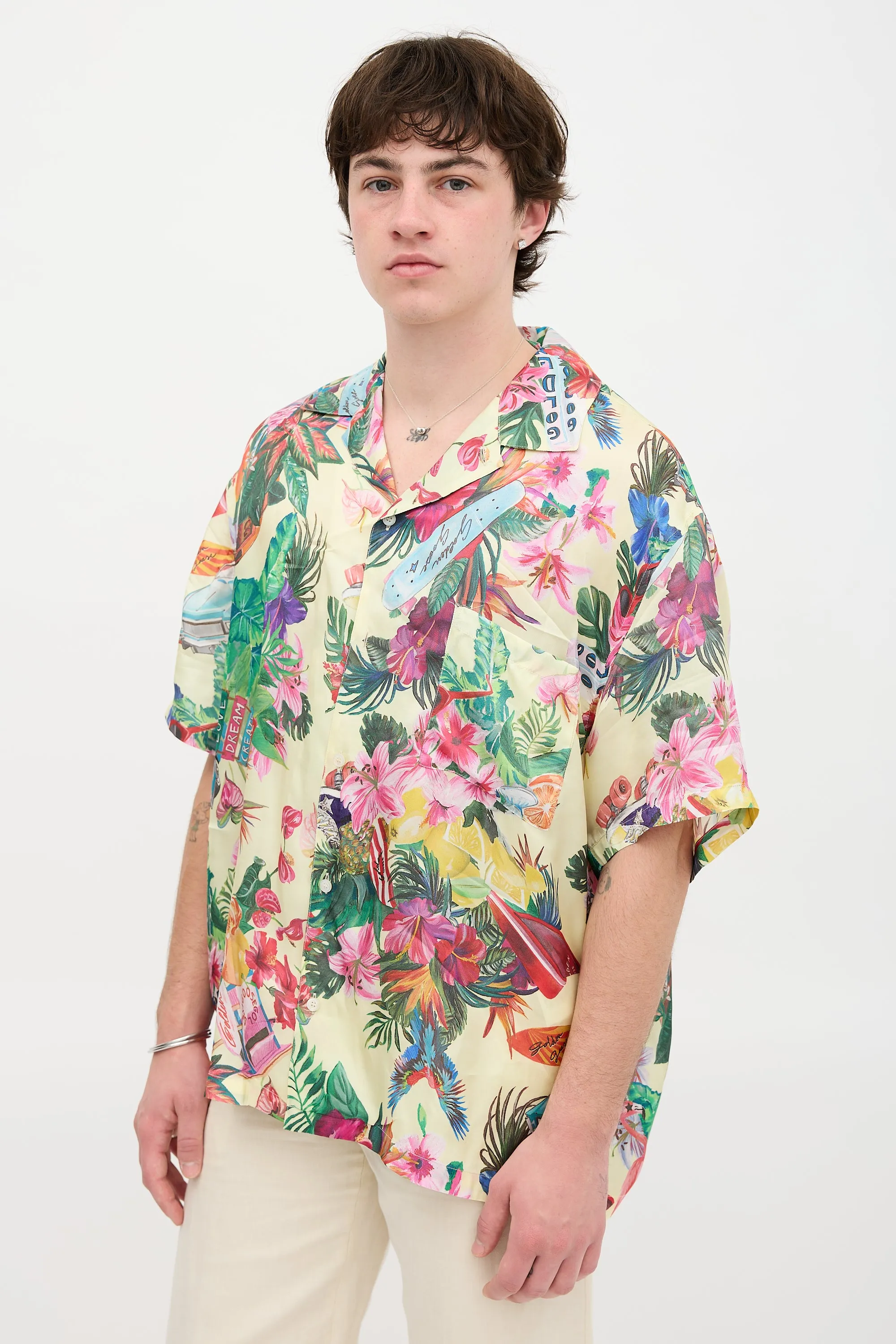 Satin Hawaiian Shirt sold by VSP Consignment product image thumbnail 3