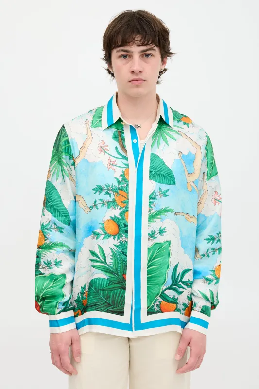 Silk Printed Shirt sold by VSP Consignment