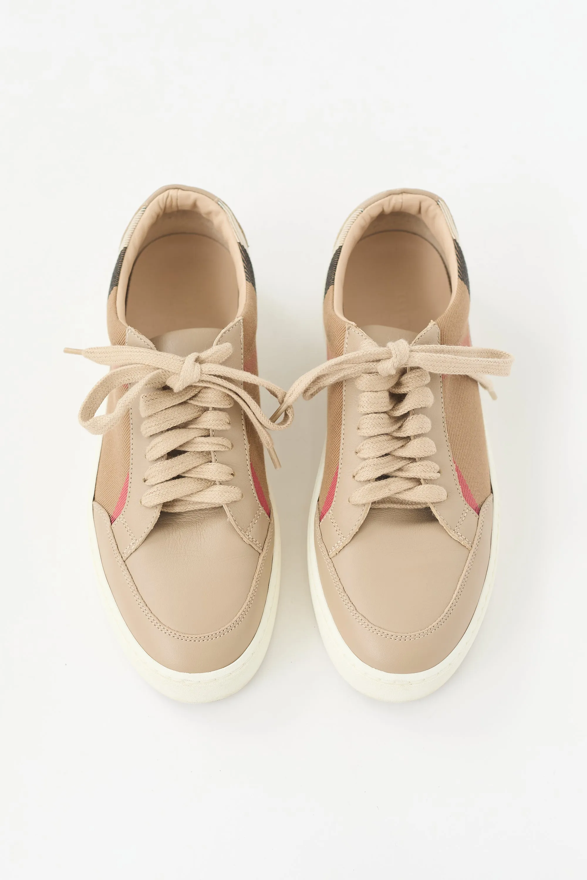 Leather & Canvas Check Sneaker sold by VSP Consignment product image thumbnail 2