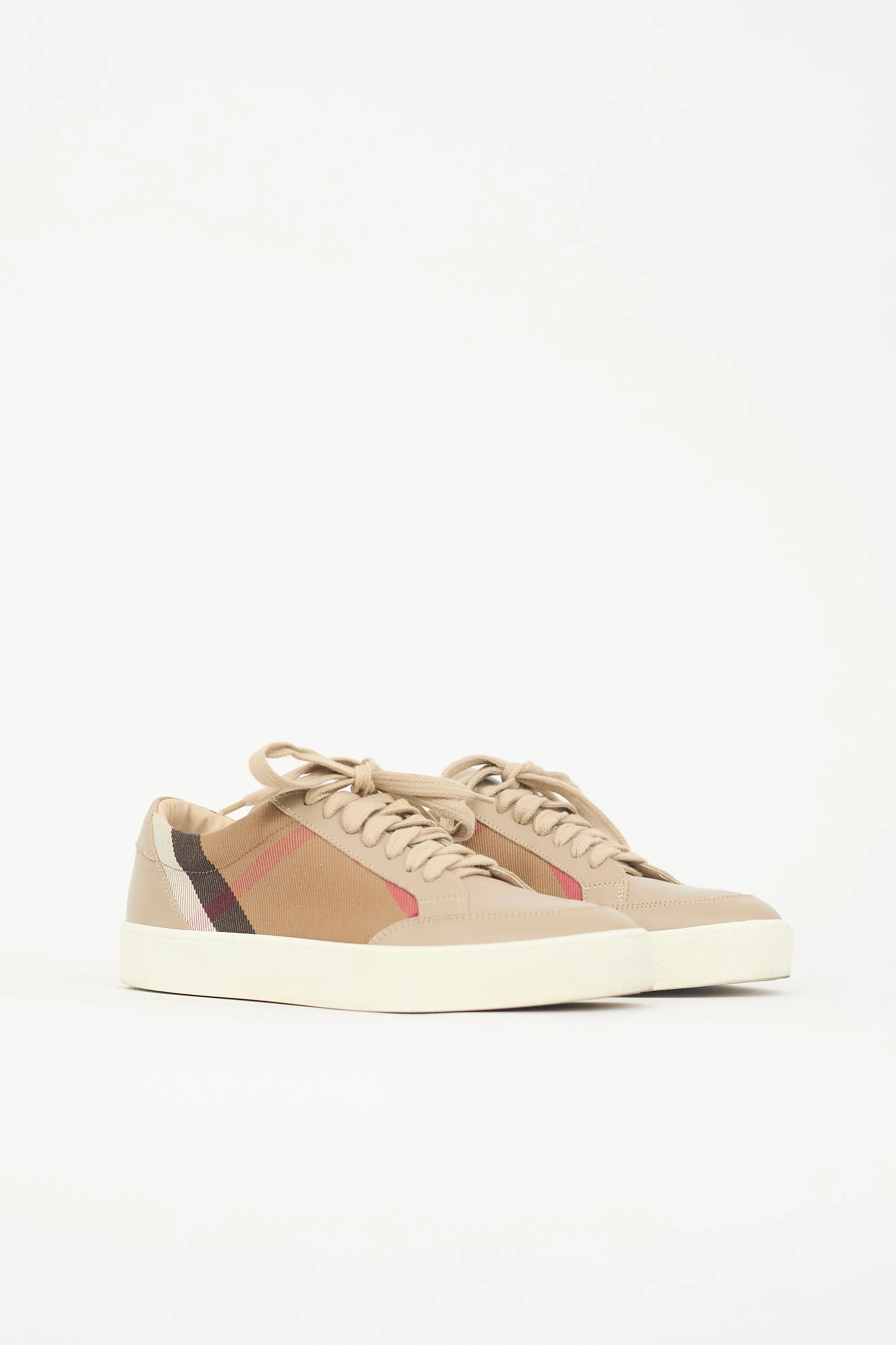 Leather & Canvas Check Sneaker sold by VSP Consignment product image thumbnail 3