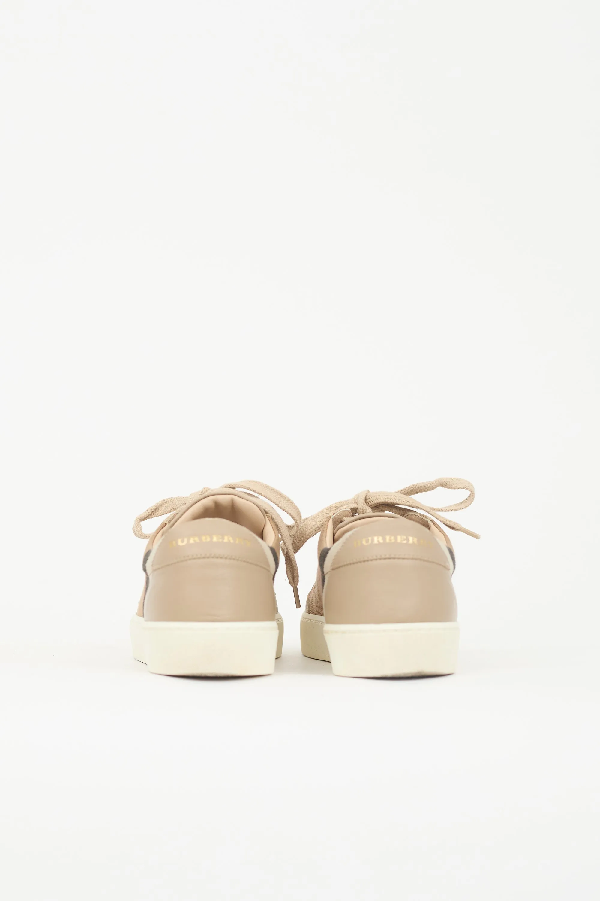 Leather & Canvas Check Sneaker sold by VSP Consignment product image thumbnail 4