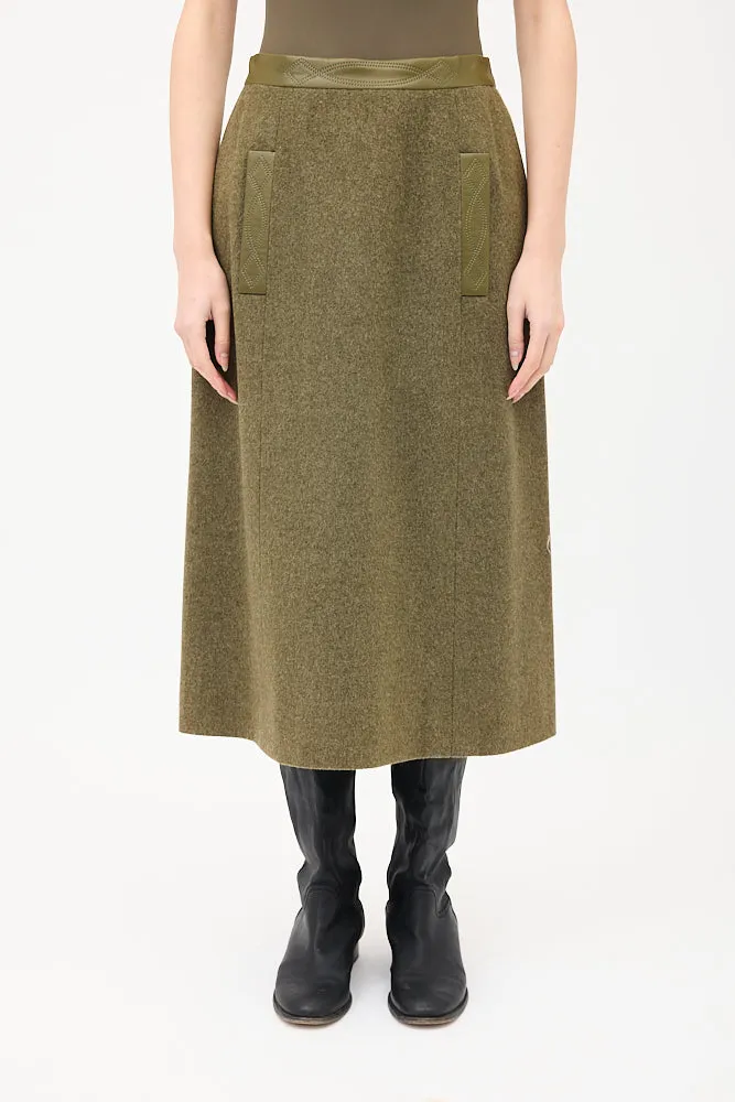 Vintage Wool & Cashmere Midi Skirt sold by VSP Consignment product image thumbnail 3
