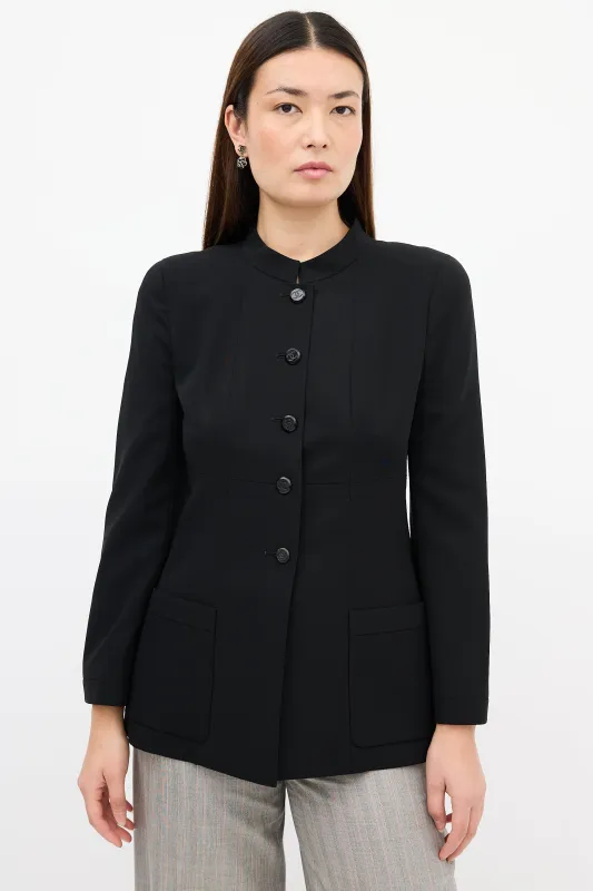 Fall 1998 Wool Stand Collar Blazer sold by VSP Consignment