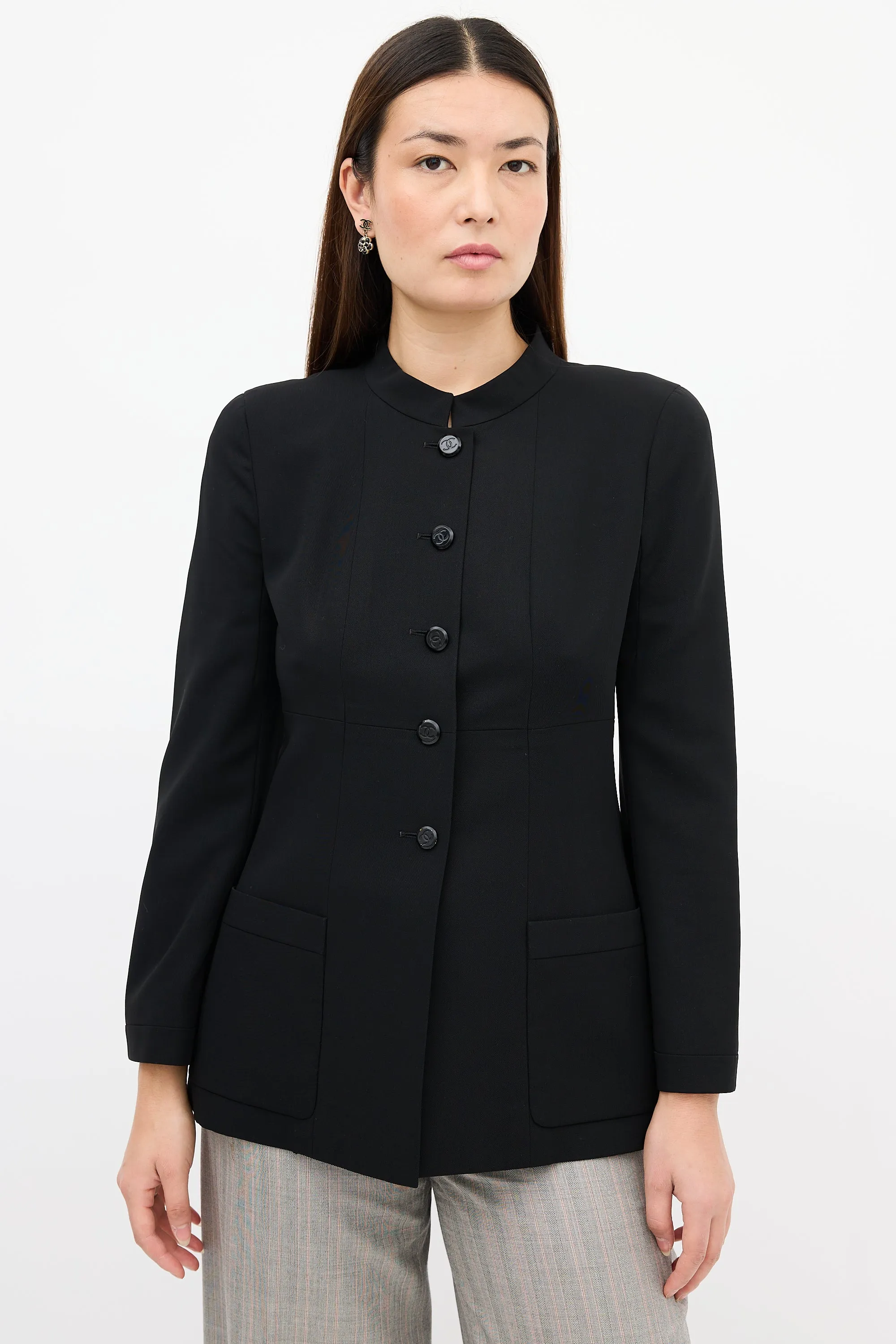 Fall 1998 Wool Stand Collar Blazer sold by VSP Consignment