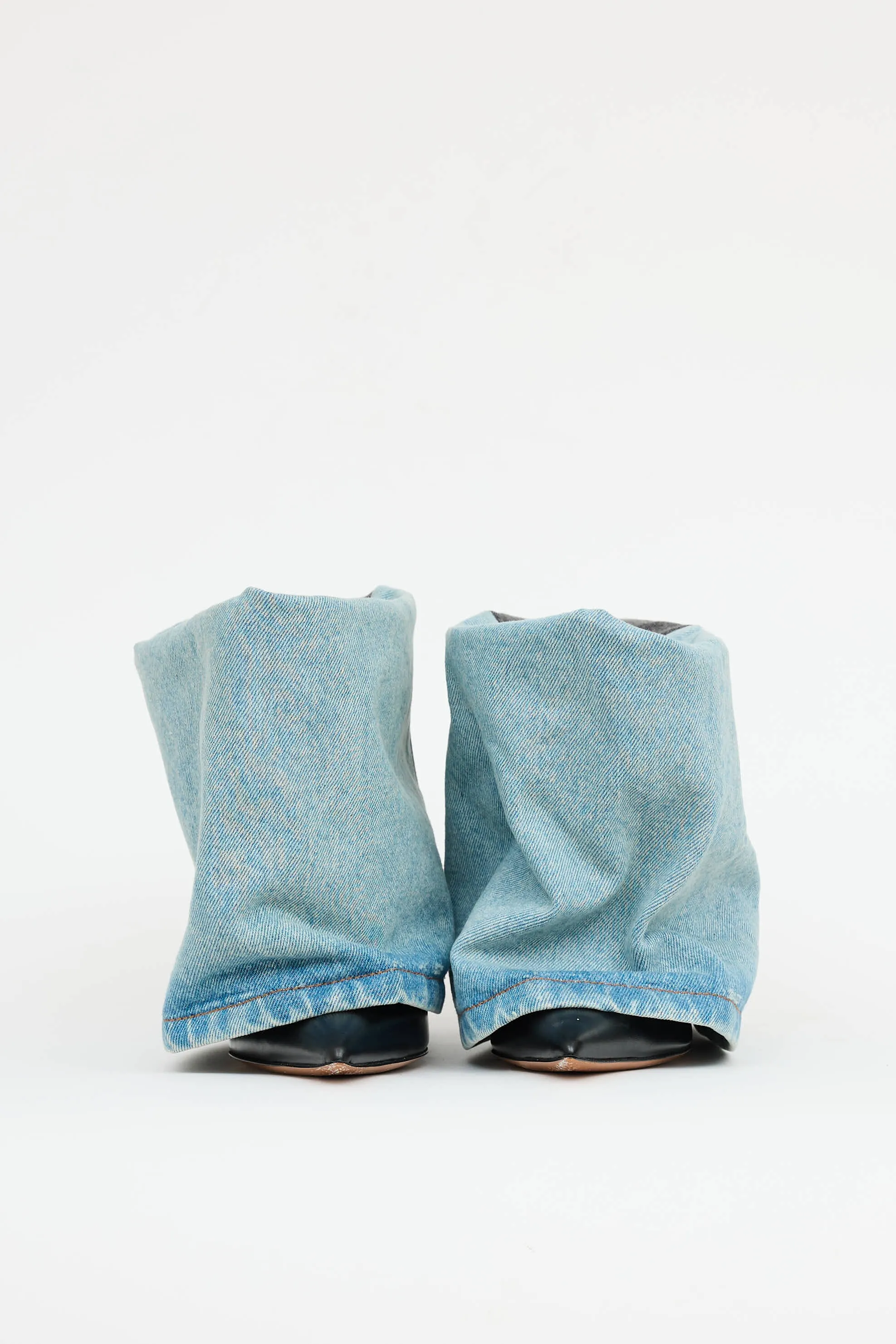Two-Tone Denim Ankle Boot sold by VSP Consignment product image thumbnail 3