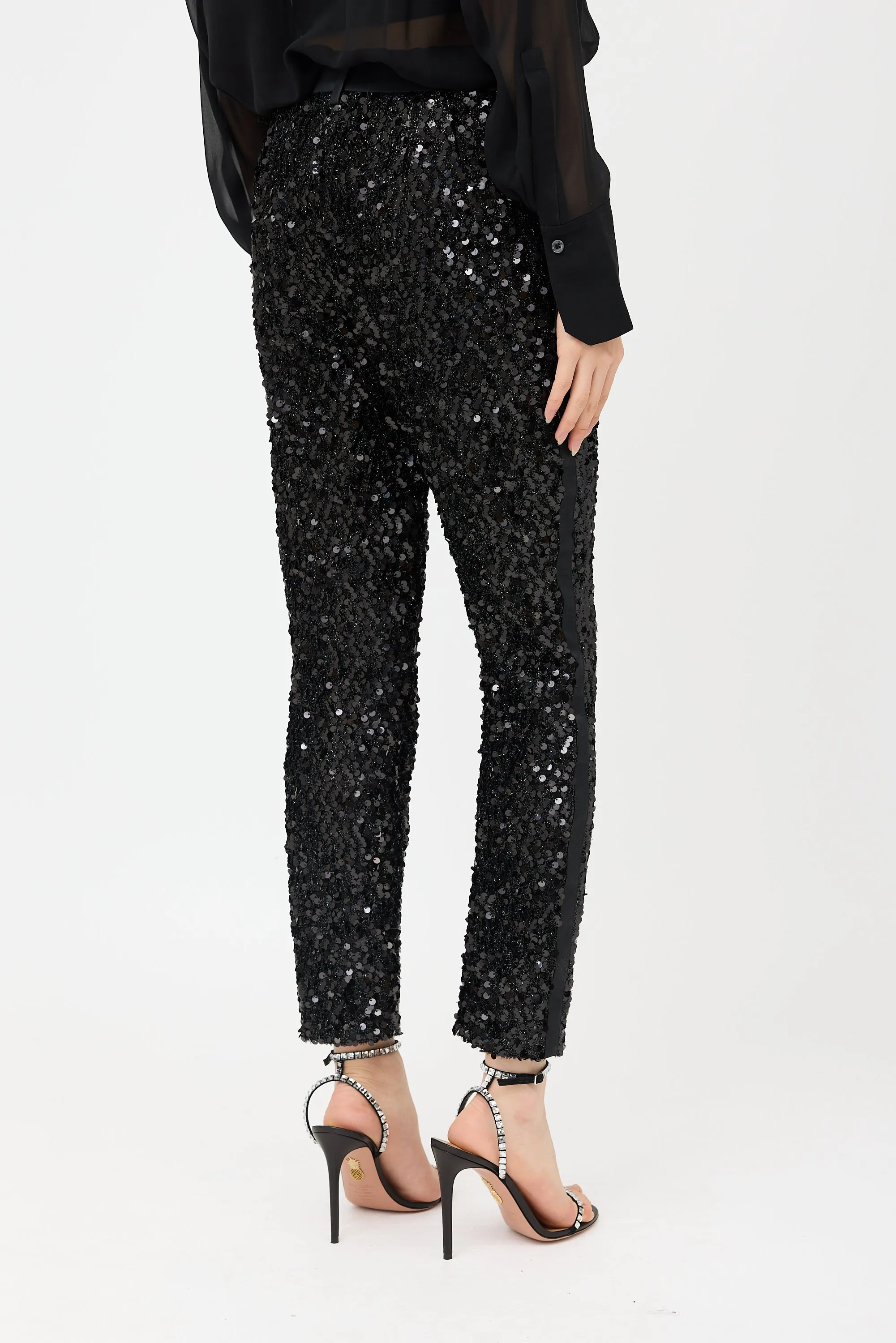 Sequin Tuxedo Pant sold by VSP Consignment product image thumbnail 4