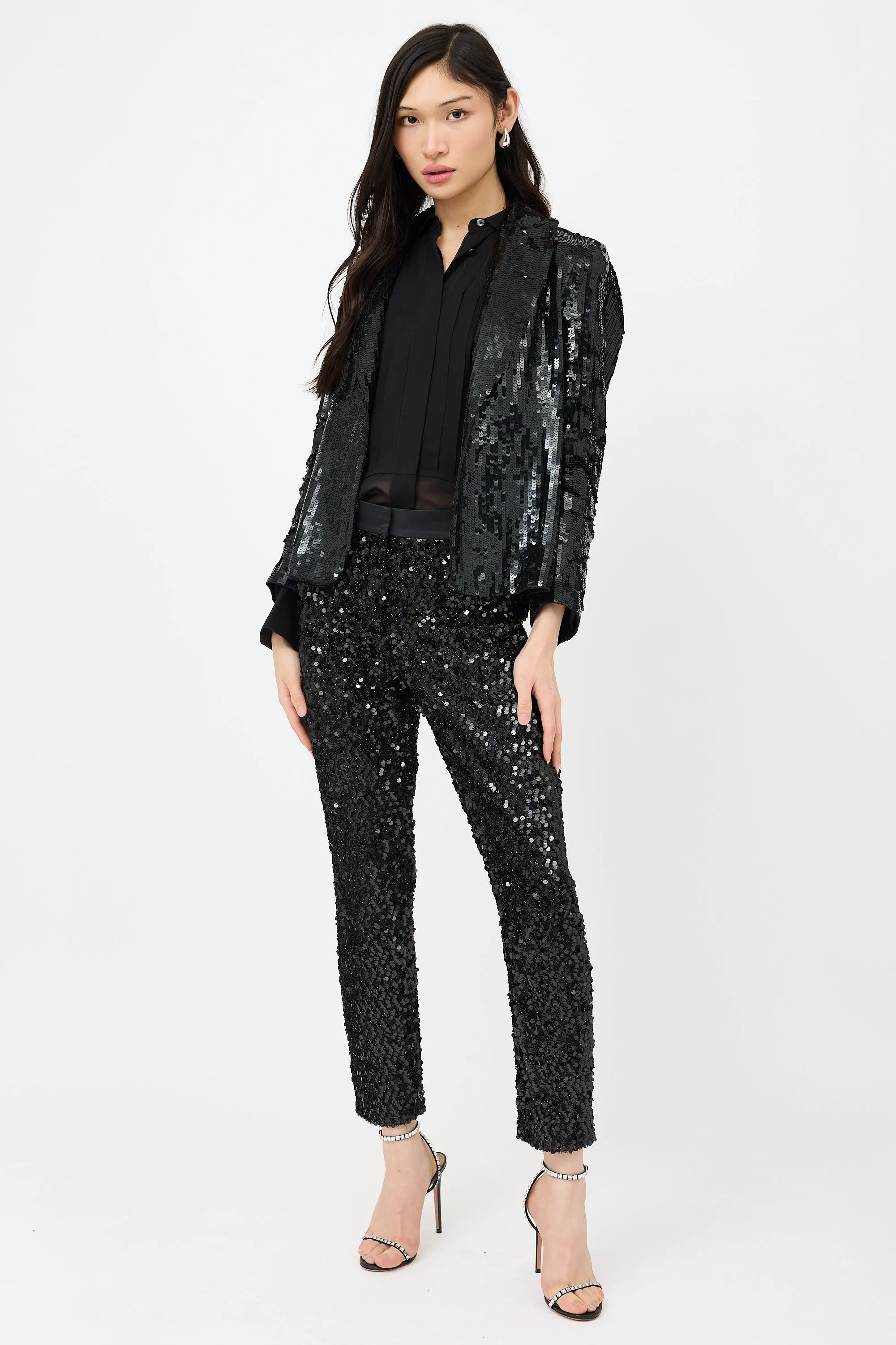 Sequin Tuxedo Pant sold by VSP Consignment product image thumbnail 2