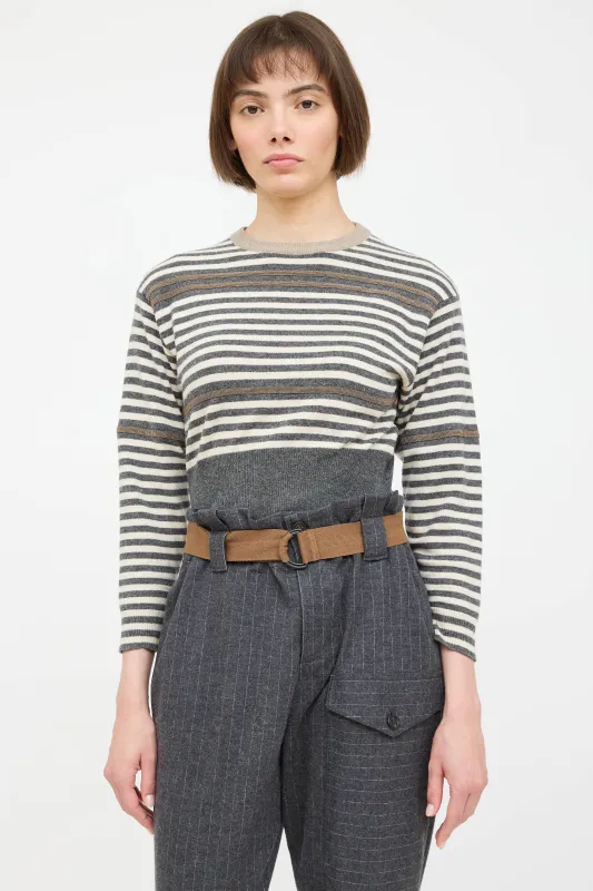 Wool Knit Monili Striped Sweater sold by VSP Consignment