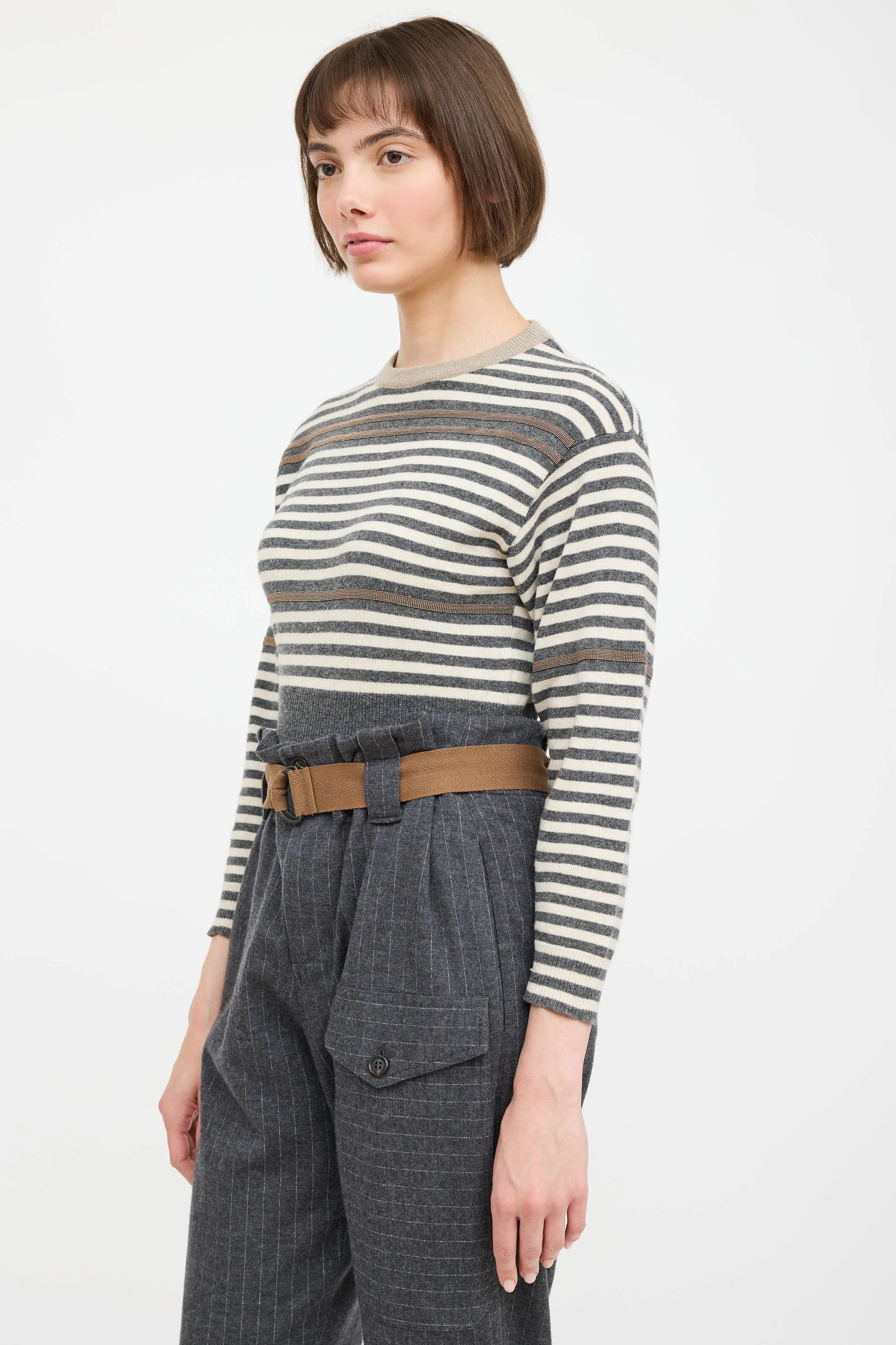 Wool Knit Monili Striped Sweater sold by VSP Consignment product image thumbnail 3