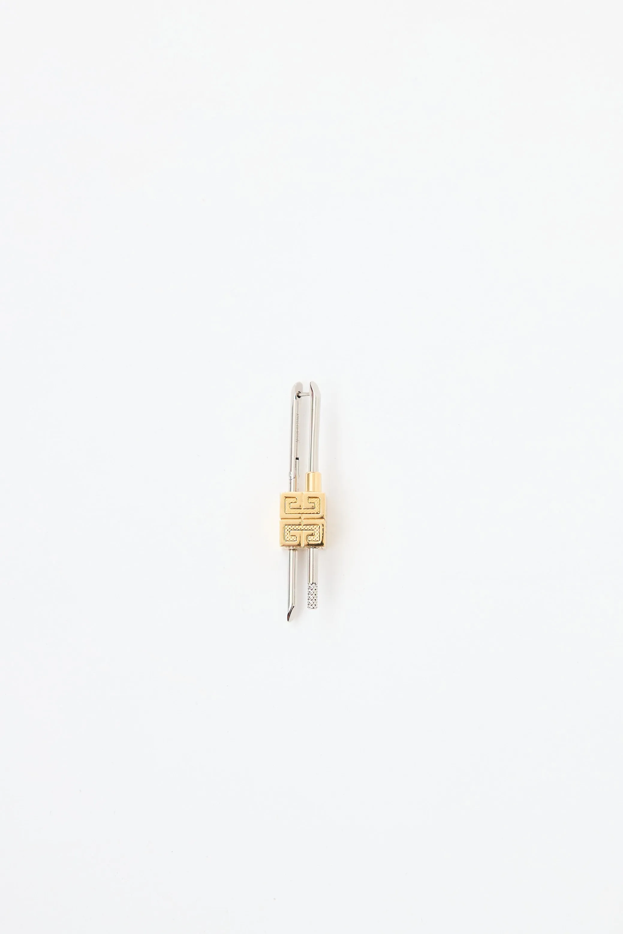Asymmetrical Lock Earrings sold by VSP Consignment product image thumbnail 2