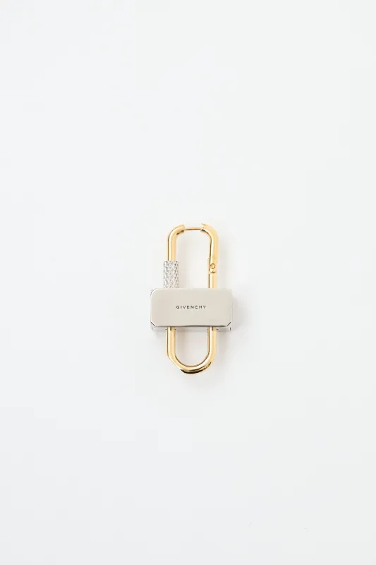 Asymmetrical Lock Earrings made by Givenchy