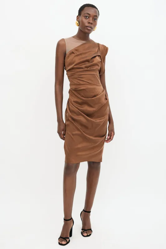 Silk One Shoulder Dress sold by VSP Consignment