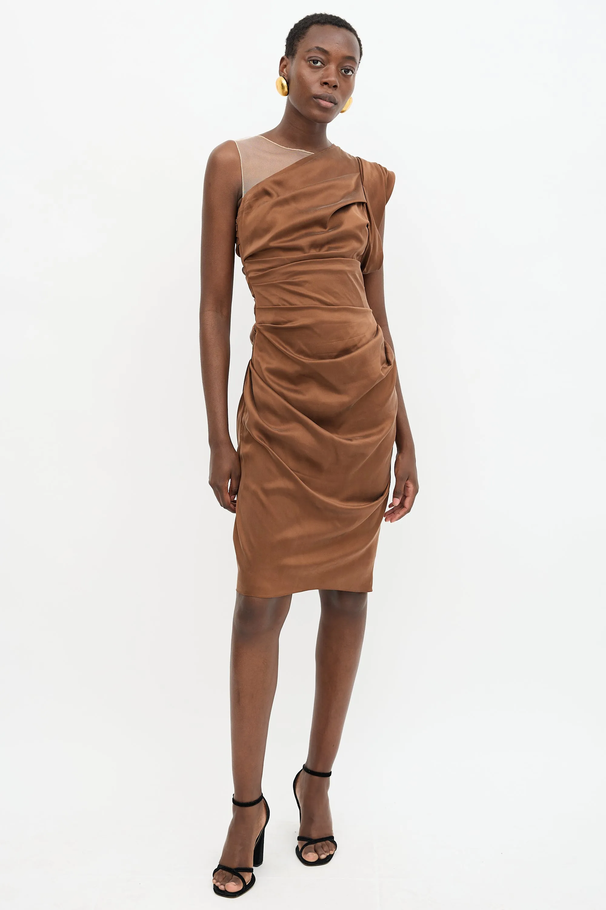 Silk One Shoulder Dress sold by VSP Consignment