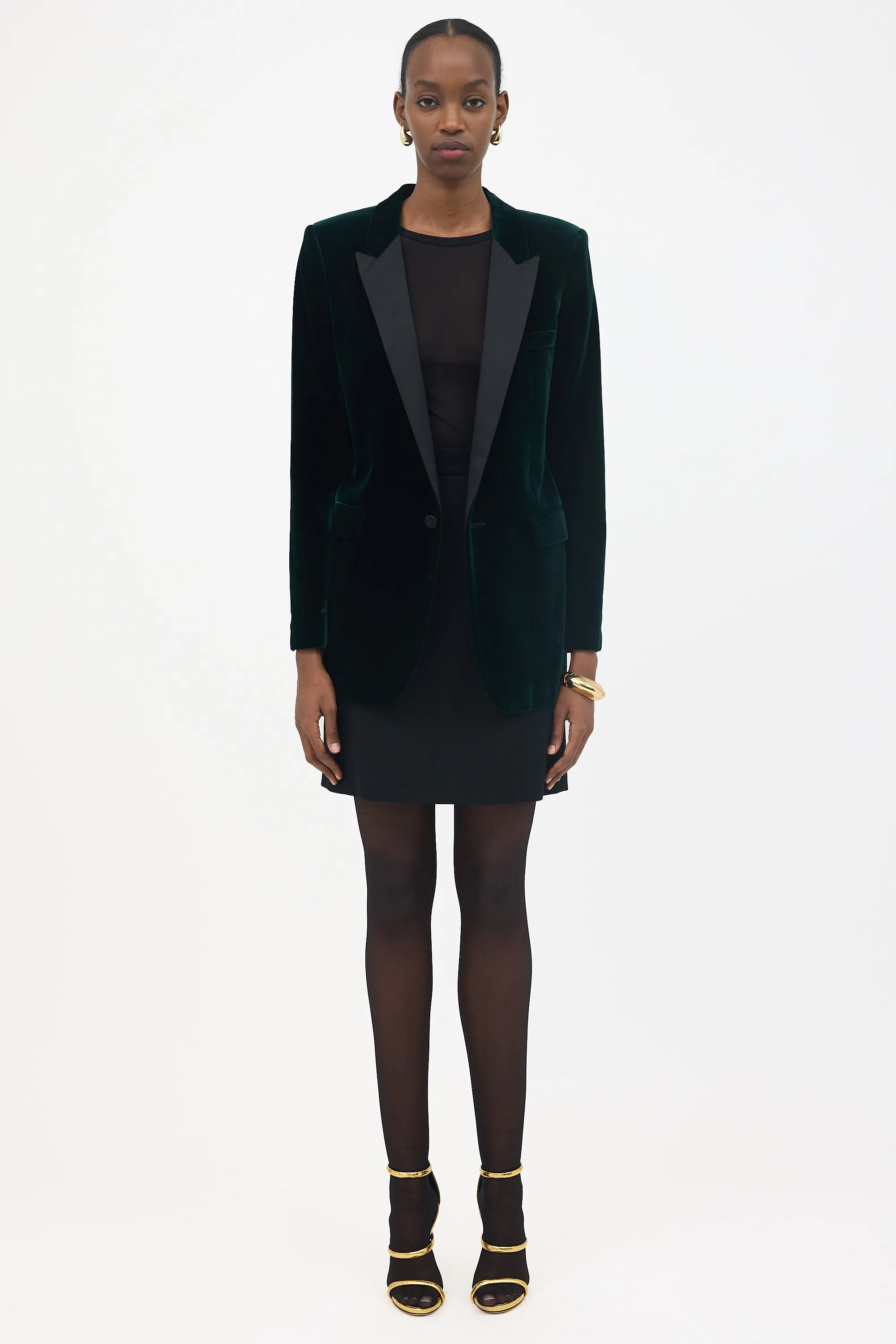 FW 2017 Velvet Tuxedo Blazer sold by VSP Consignment product image thumbnail 2