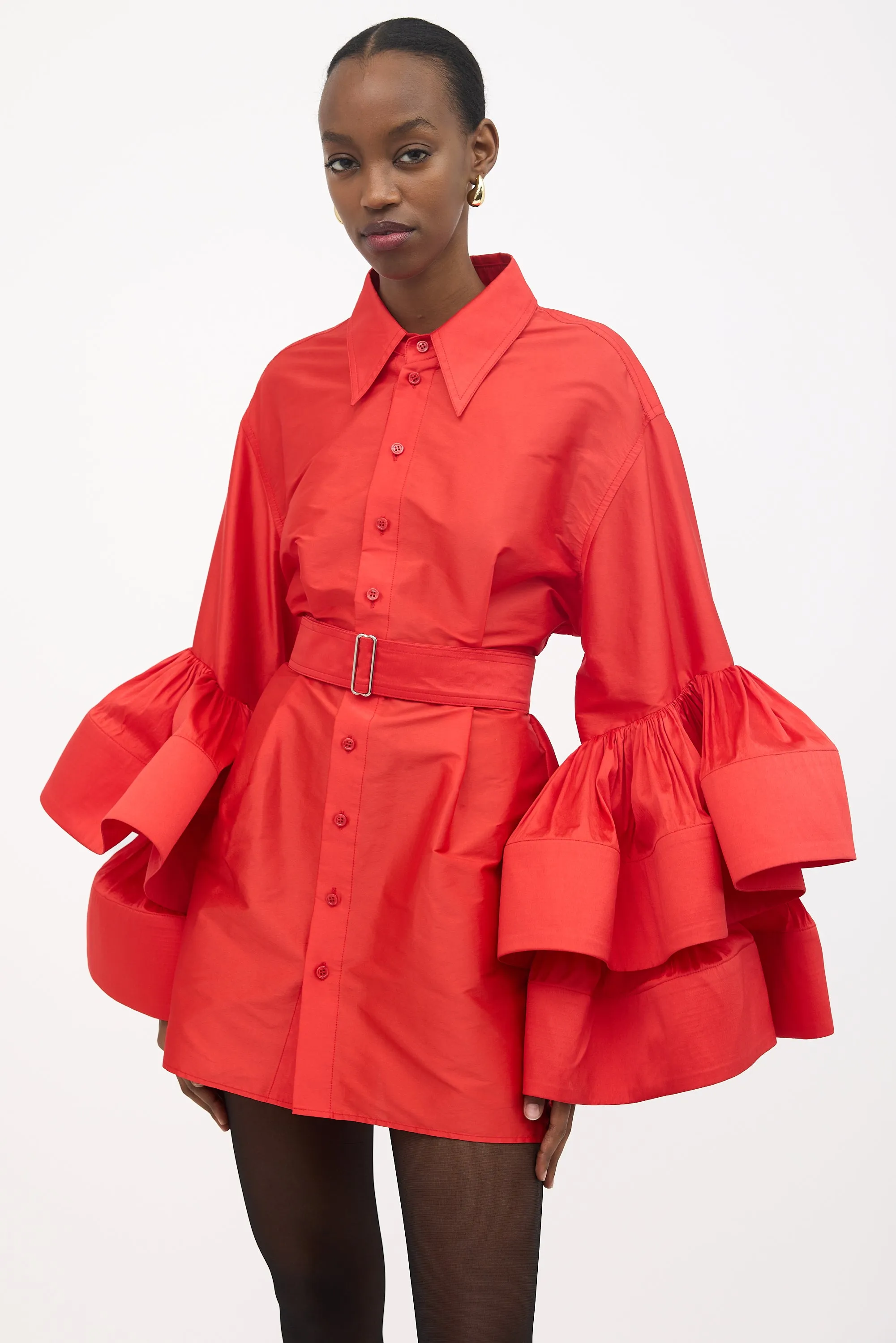 Jumbo Ruffle Sleeve Dress sold by VSP Consignment product image thumbnail 3