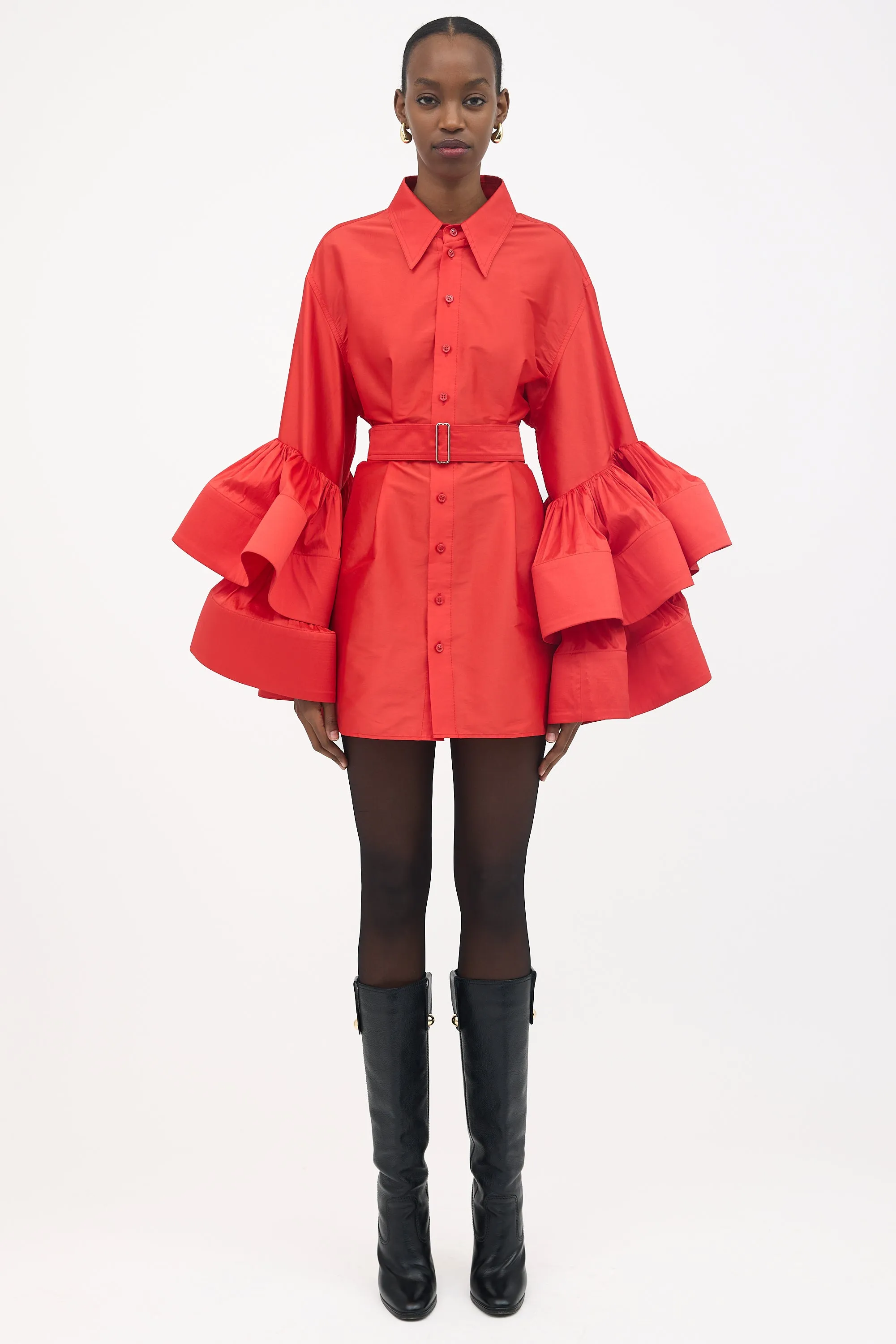 Jumbo Ruffle Sleeve Dress sold by VSP Consignment product image thumbnail 2