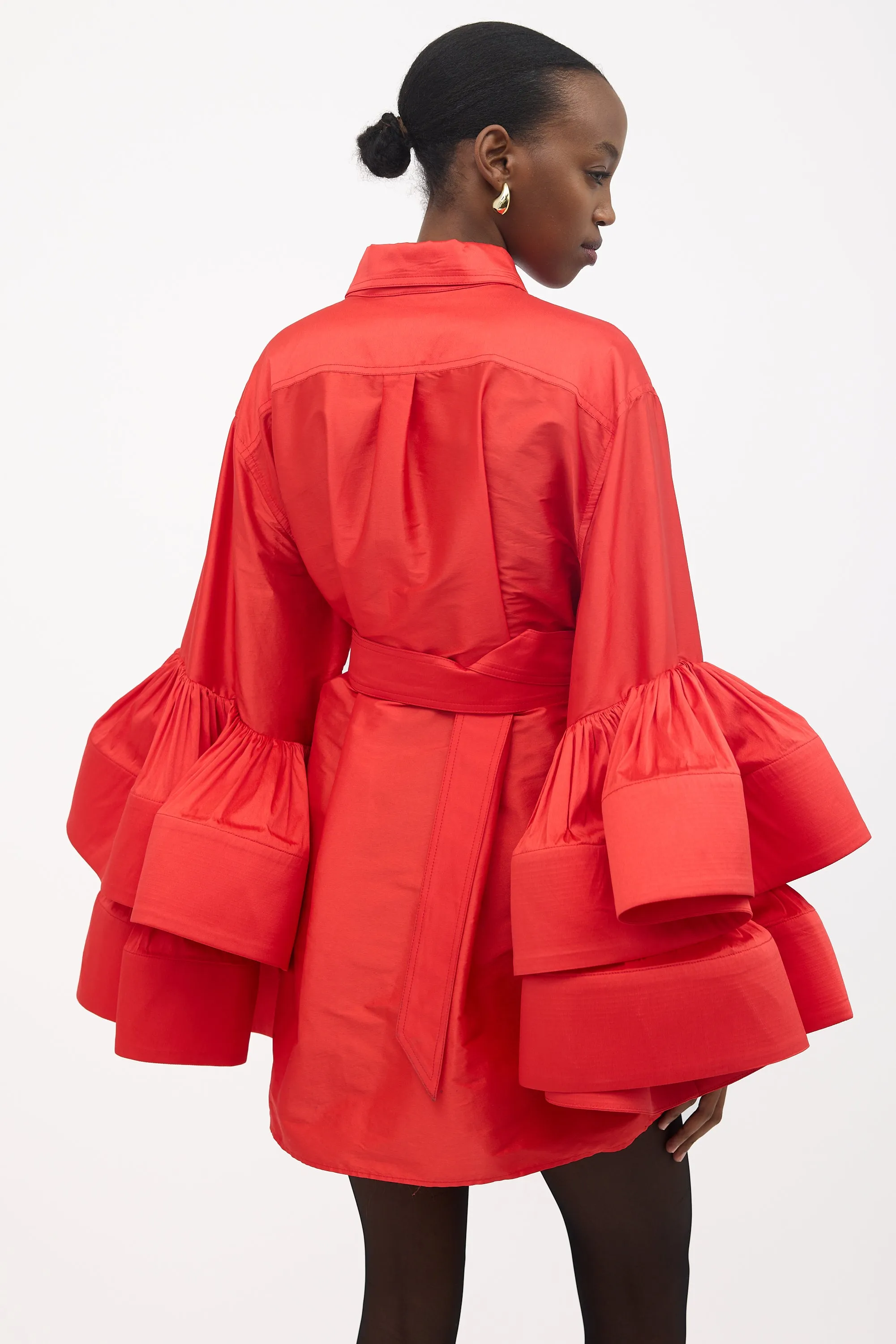 Jumbo Ruffle Sleeve Dress sold by VSP Consignment product image thumbnail 4