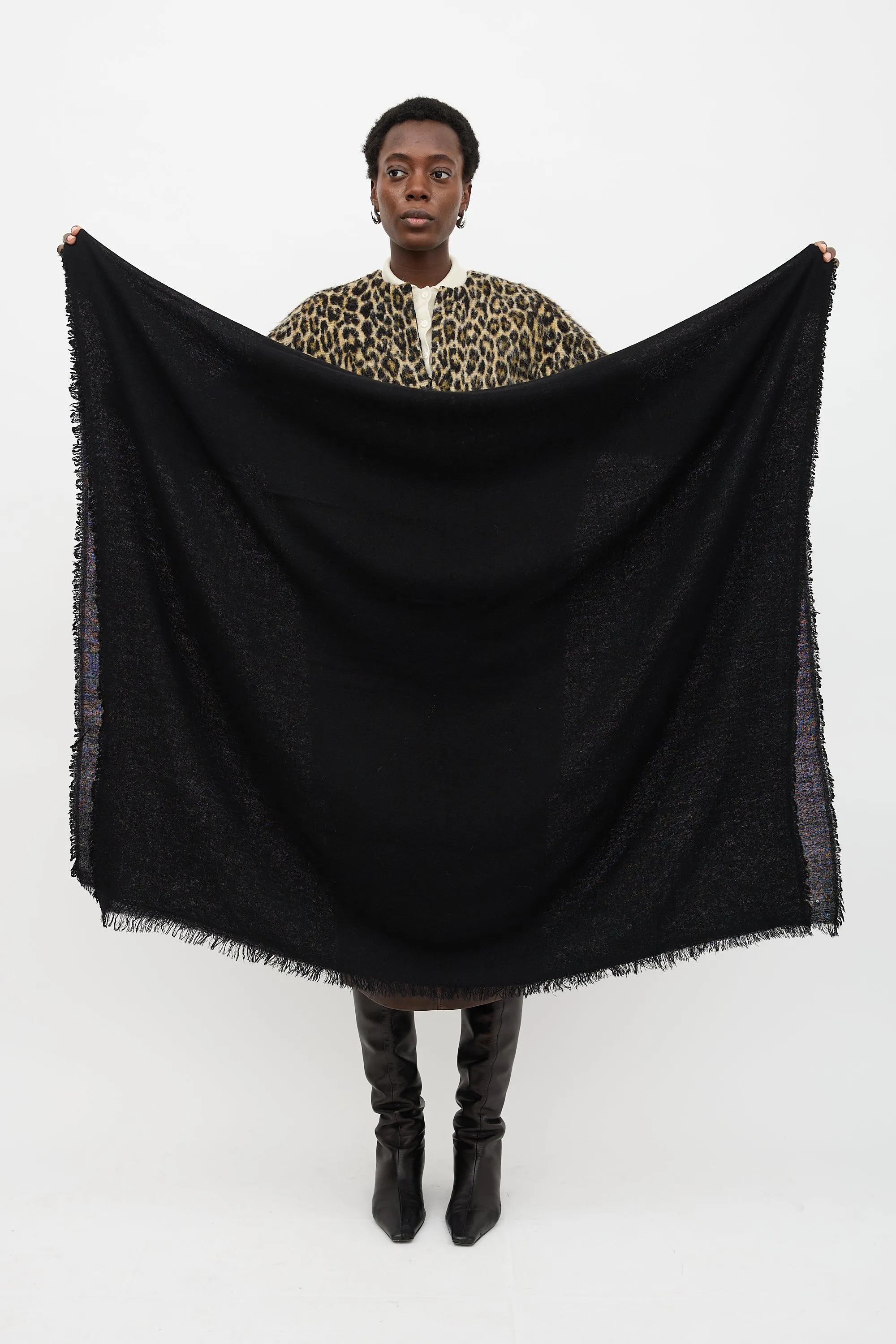 Frayed Edge Scarf sold by VSP Consignment product image thumbnail 2