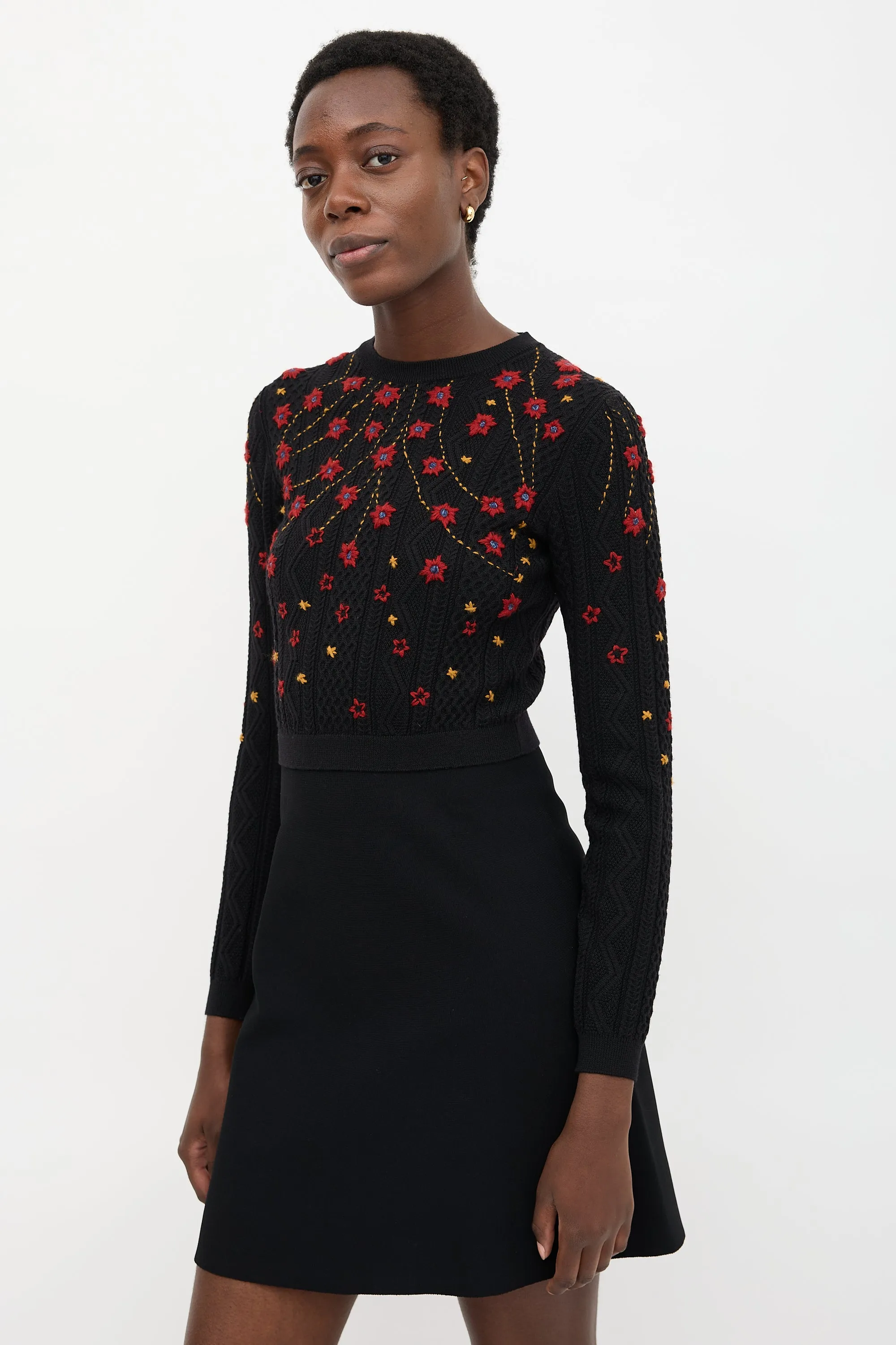 Floral Embroidered Flare Dress sold by VSP Consignment product image thumbnail 3
