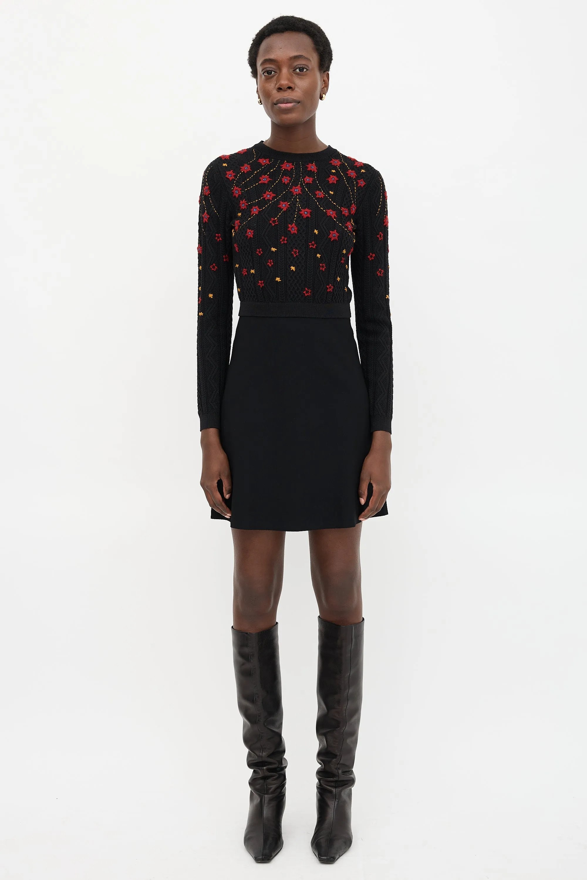 Floral Embroidered Flare Dress sold by VSP Consignment product image thumbnail 2