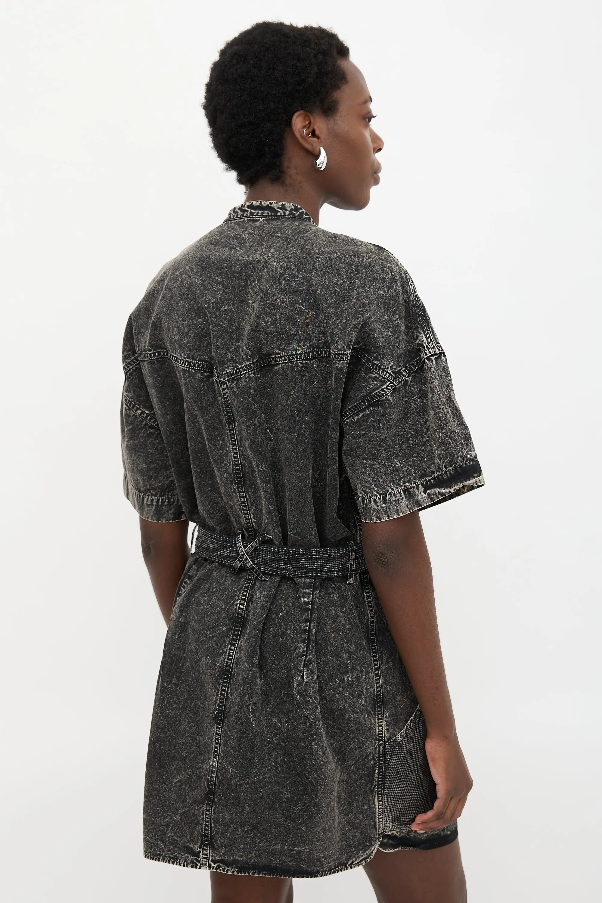 Denim Mesh Panel Dress sold by VSP Consignment product image thumbnail 4