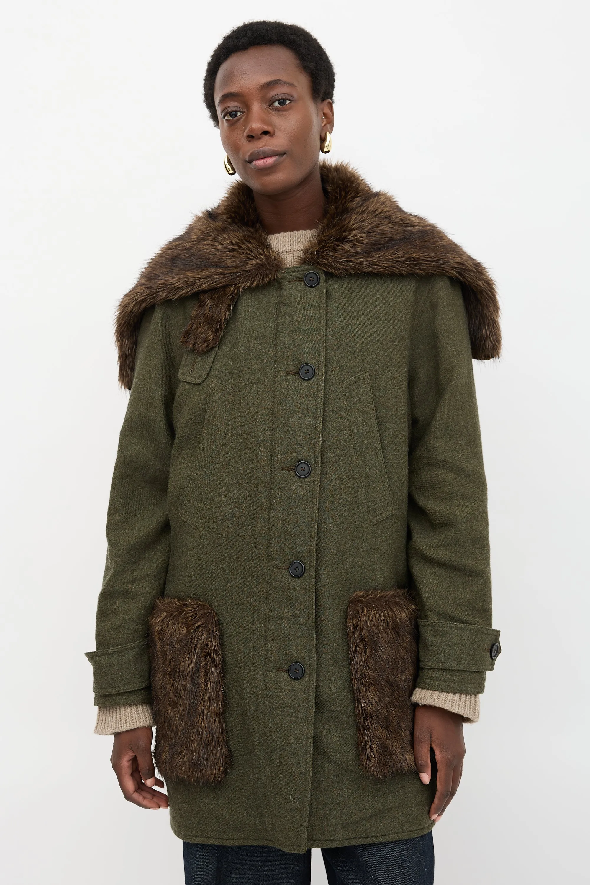 Wool & Faux Fur Parka sold by VSP Consignment
