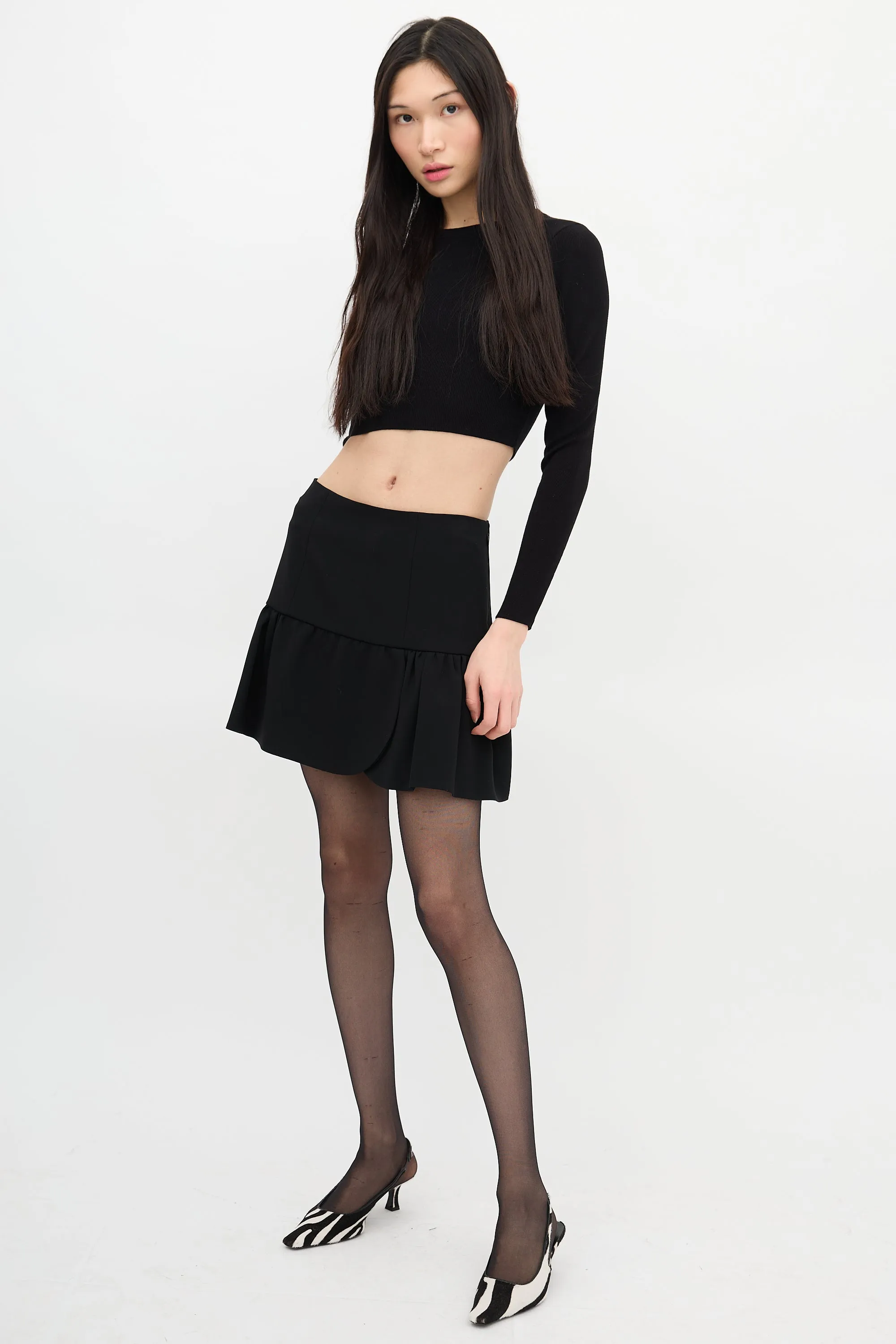 Ruffle Mini Skirt sold by VSP Consignment product image thumbnail 2