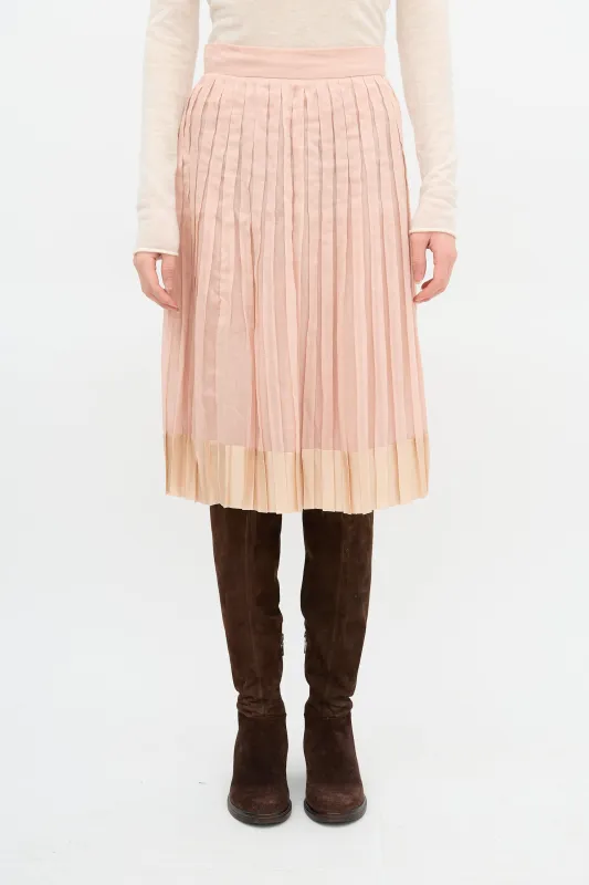 Silk Trim Pleated Skirt sold by VSP Consignment