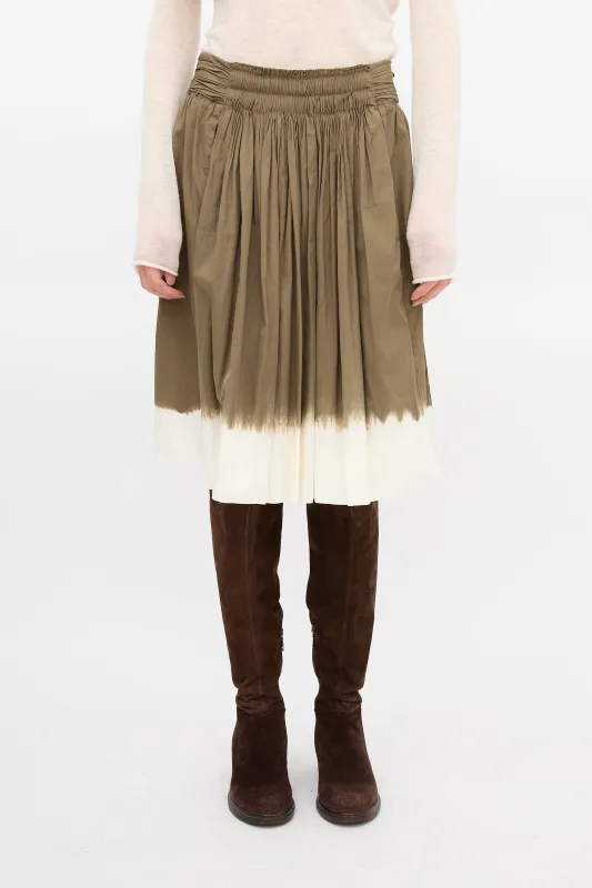 2006 Pleated Dip-Dye Skirt made by Prada
