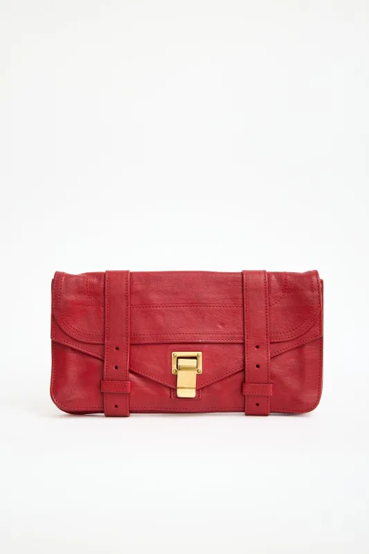 Leather PS1 Clutch made by Proenza Schouler