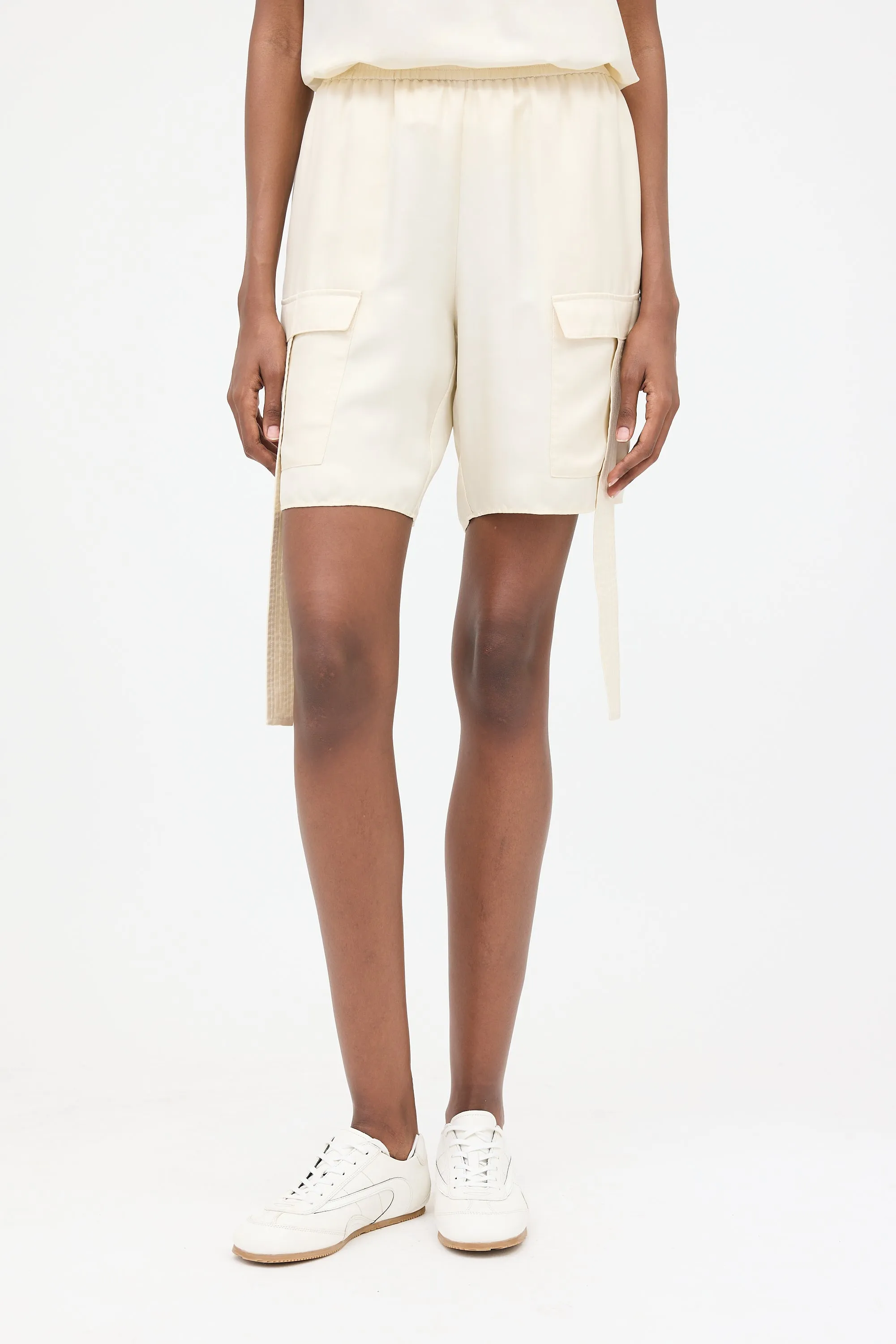 Silk Twill Cargo Shorts sold by VSP Consignment