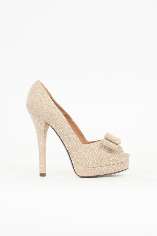 Textured Suede Bow Pump sold by VSP Consignment